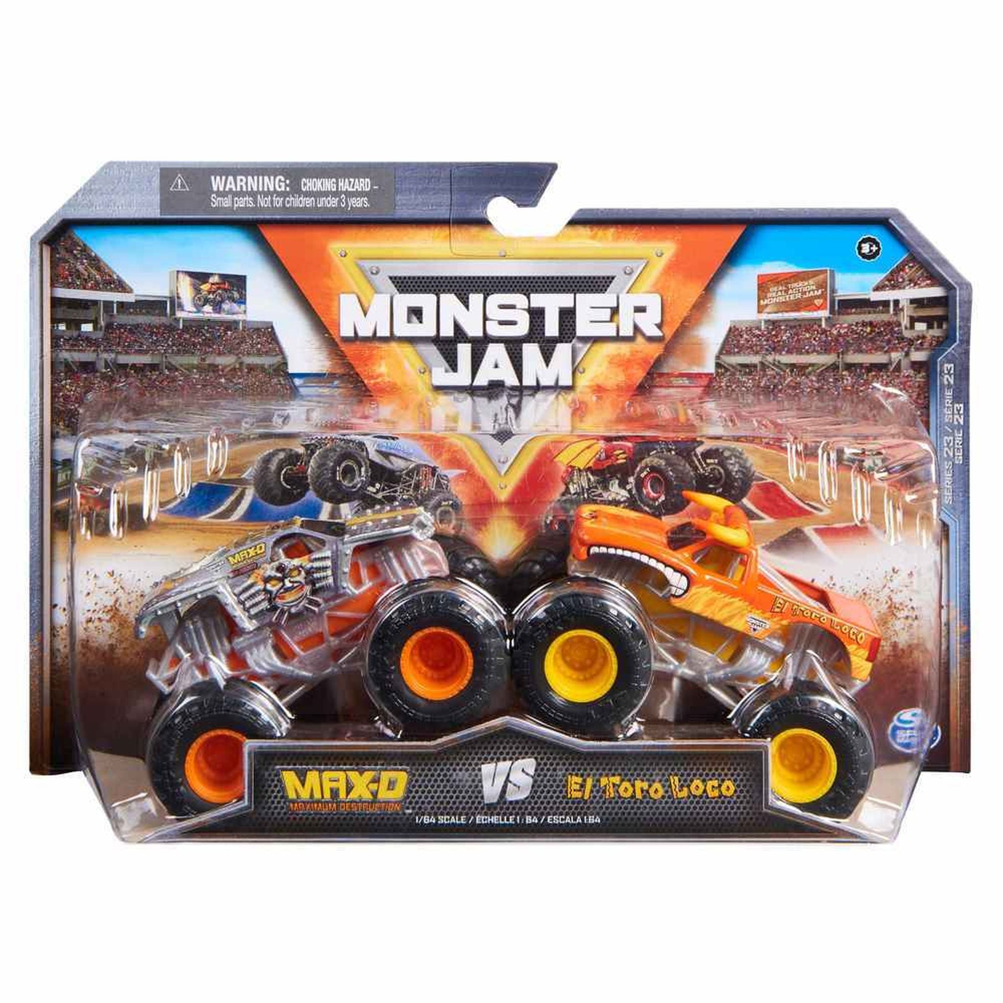 Hot Deal: Monster Jam 1:64 Scale 2-Pack - Max-D vs El Toro Loco