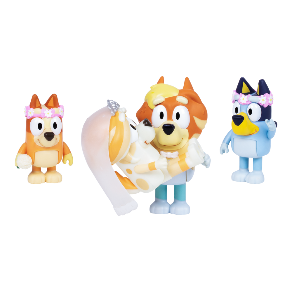 Hot Deal! Bluey Series 10 Wedding Time 4 - Pack Collectible Figures