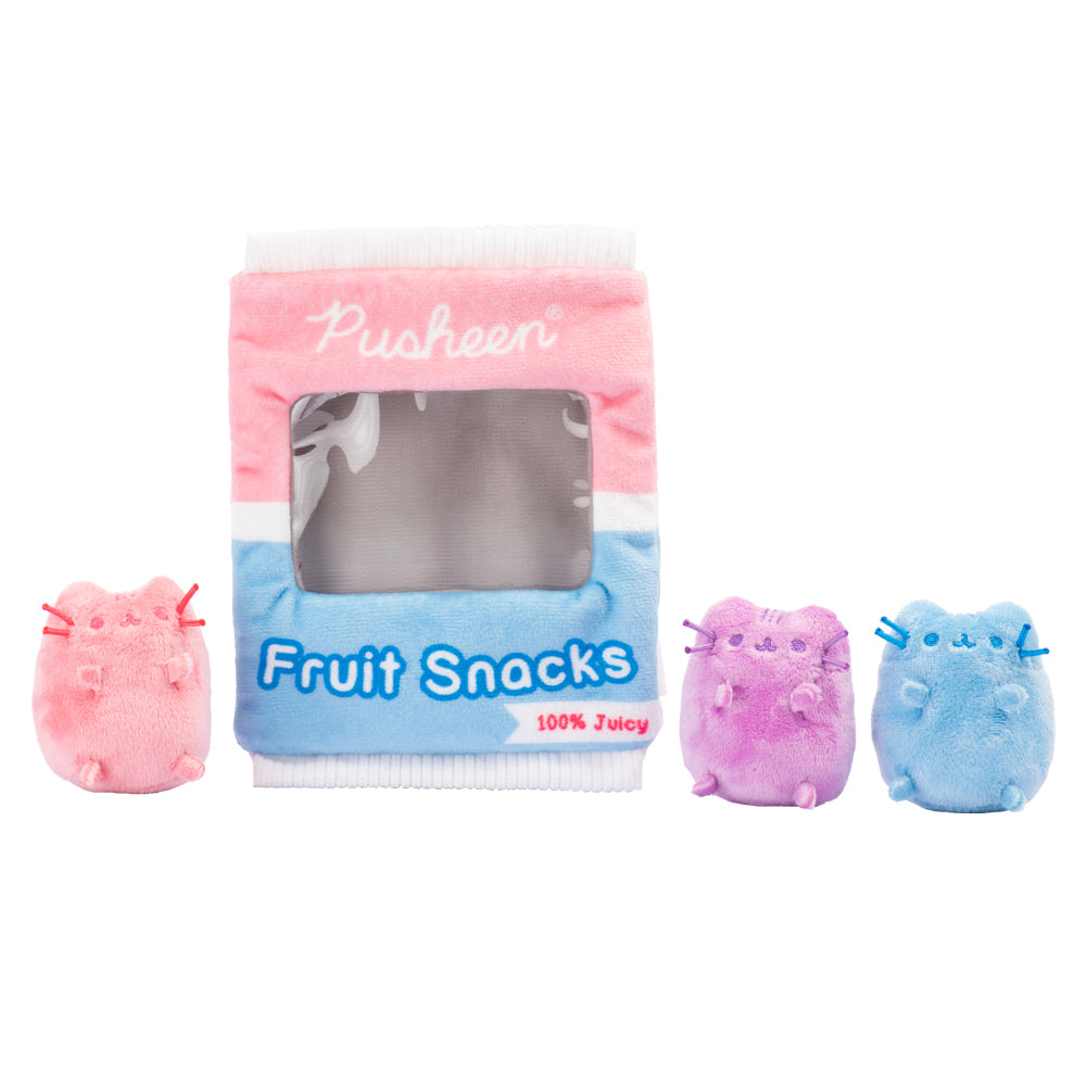 Limited Offer! Pusheen 4 - Piece Plush Set with Fruit Snacks in a Bag