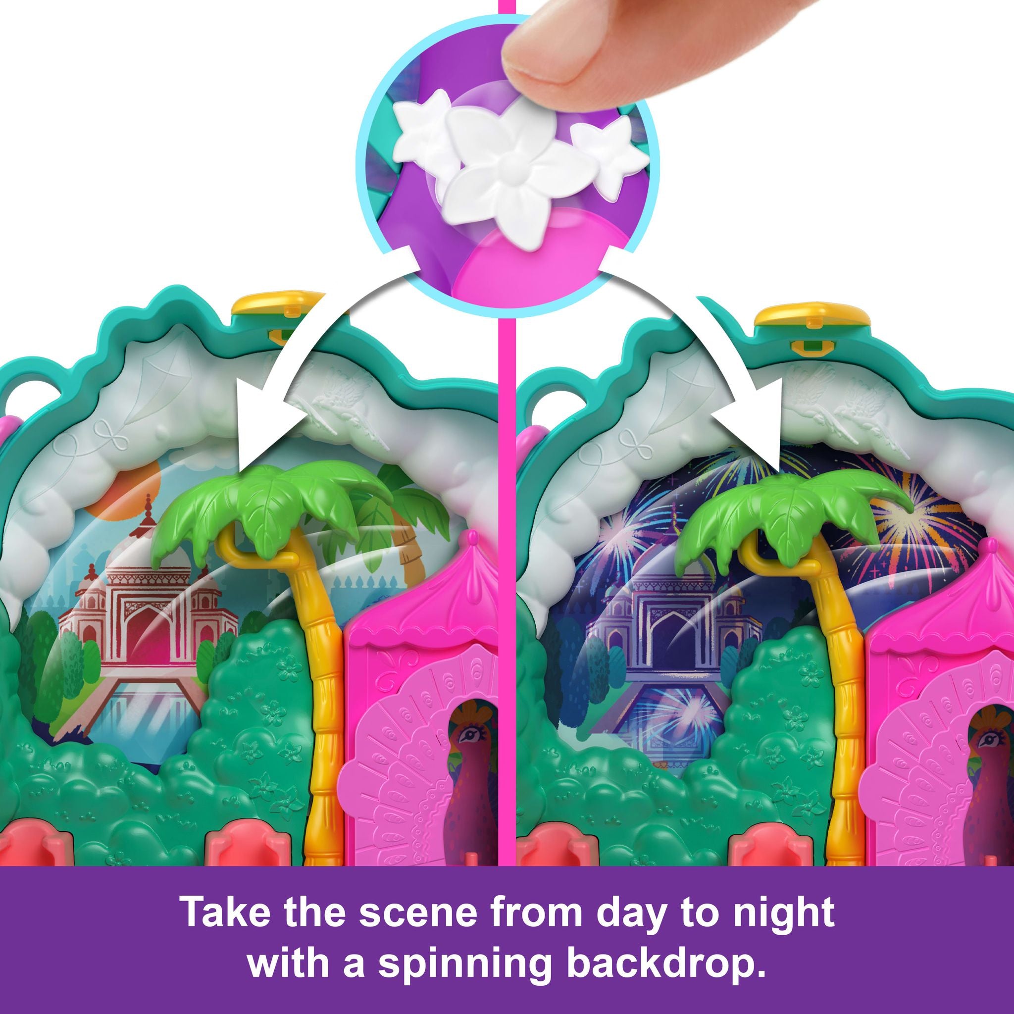 Polly Pocket Colorful Peacock Garden Big Pocket World Compact