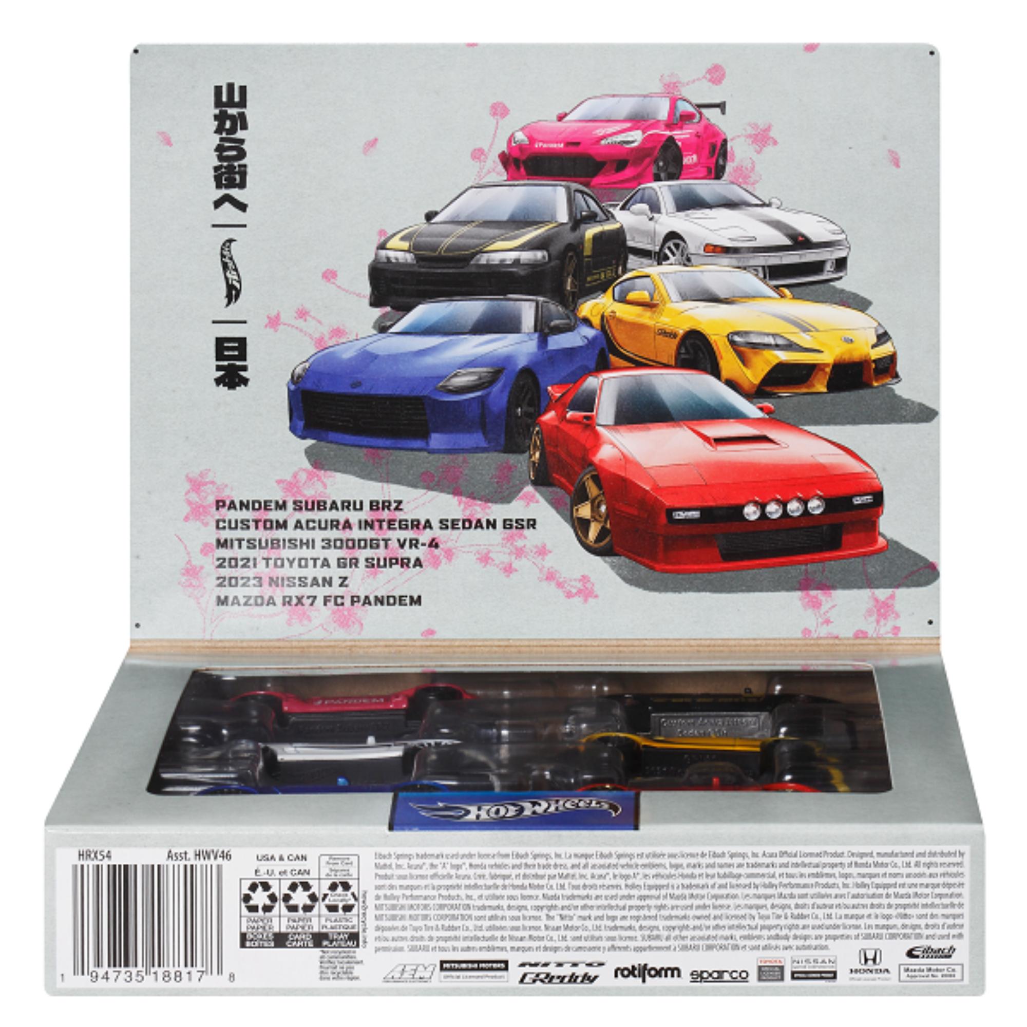 Hot Wheels Japan Streets Collector Multipack with Six 1:64 Scale Toy Cars