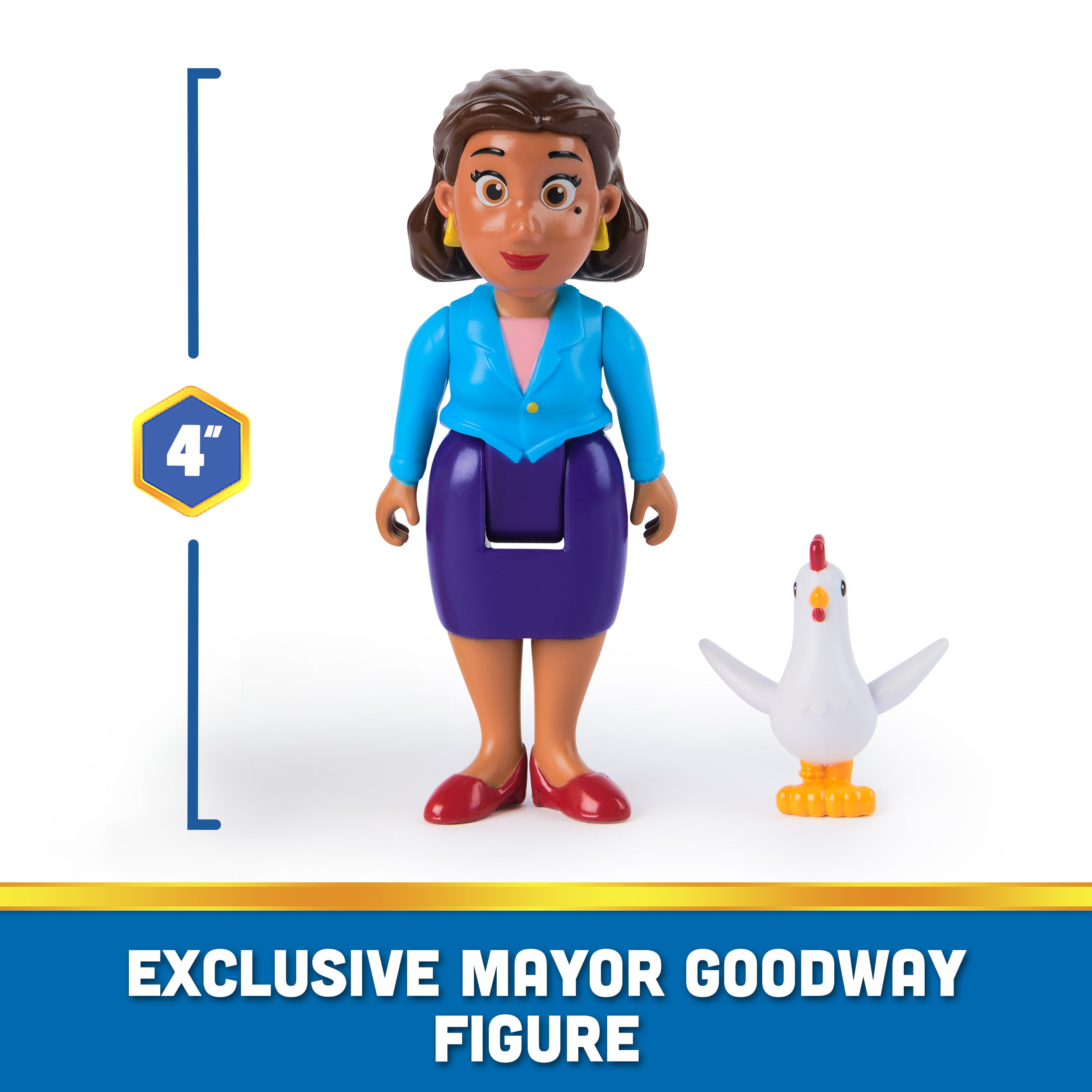 Hot! PAW Patrol Rubble & Mayor Goodway Figures