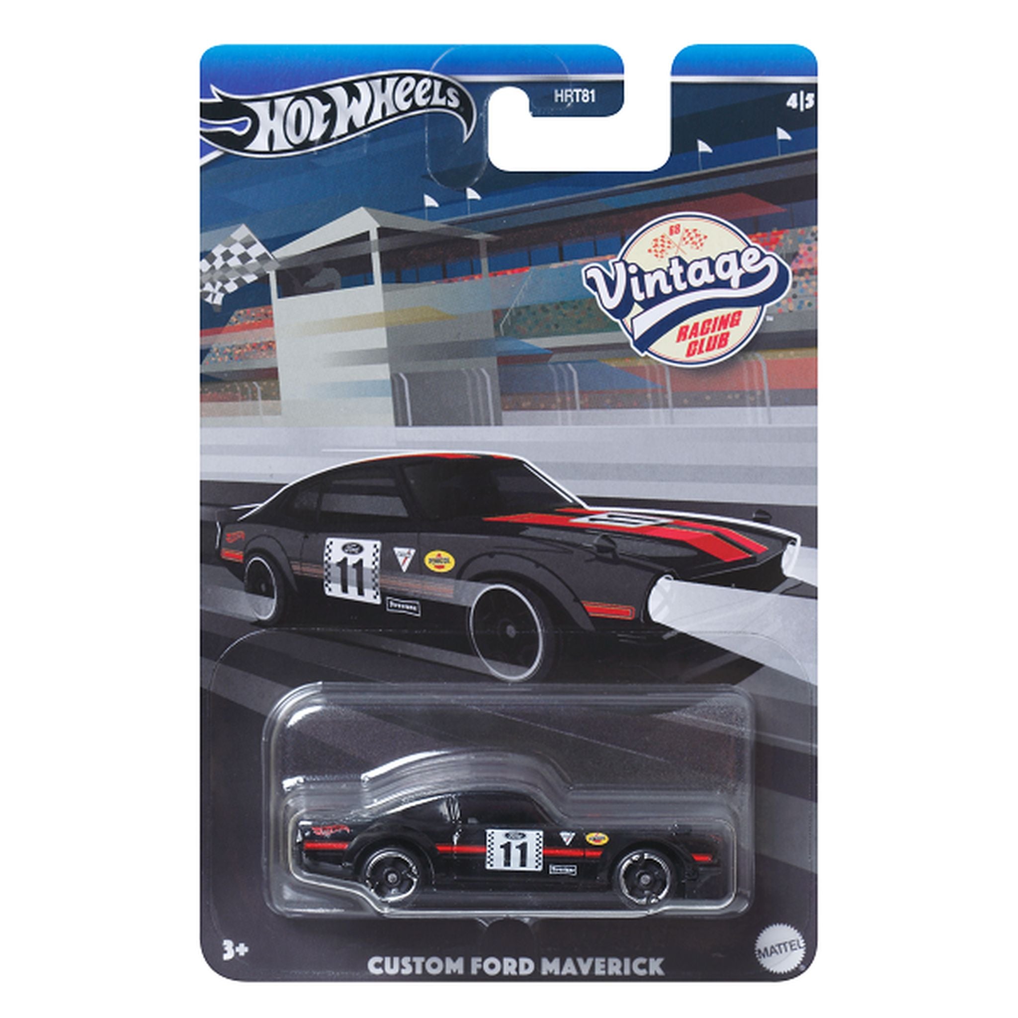Hot Wheels Vintage Racing Club - Exclusive 1:64 Scale Custom Ford Maverick Die - Cast Car