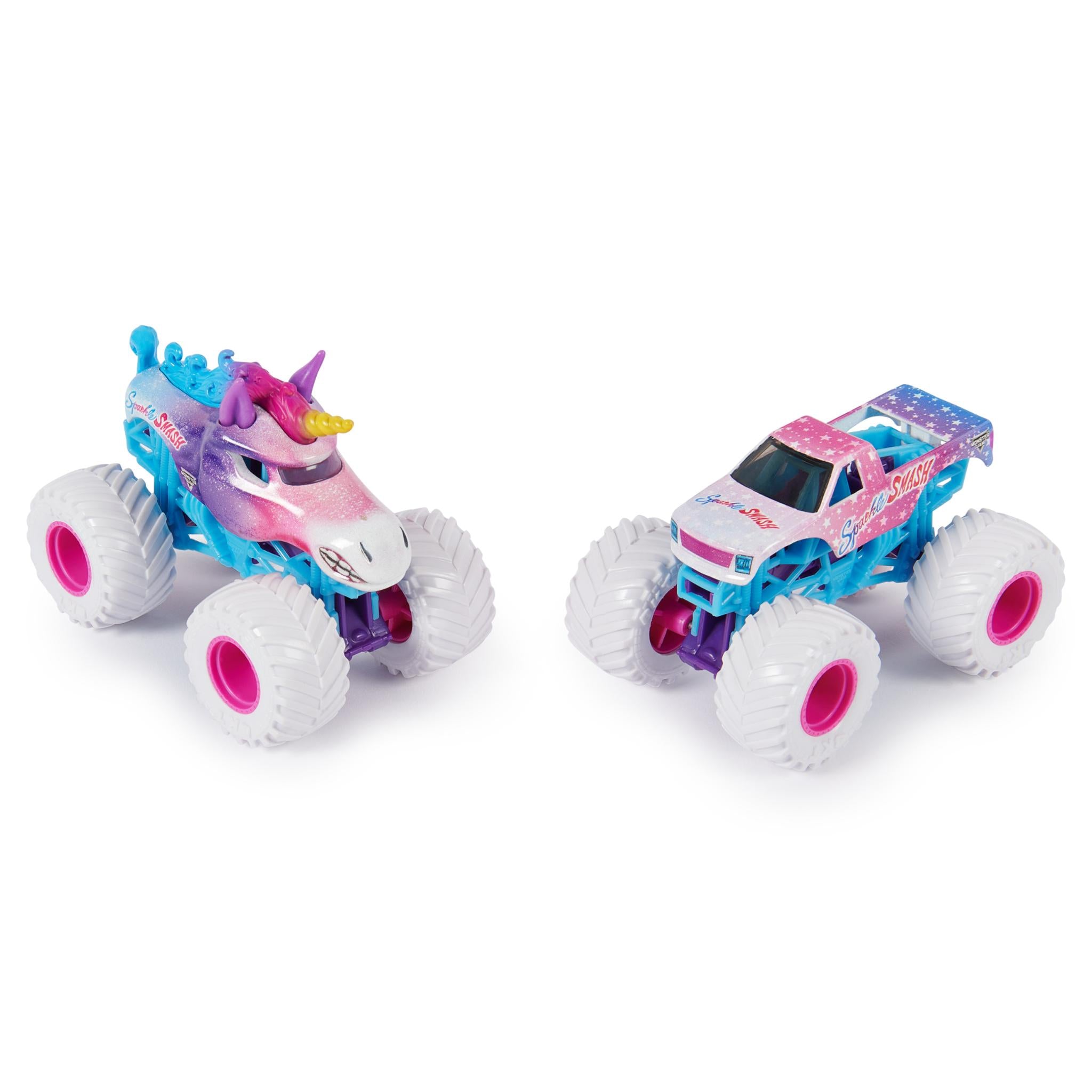 Hot Deal! 1:64 Scale Monster Jam 2-Pack - Sparkle Smash Battle Set