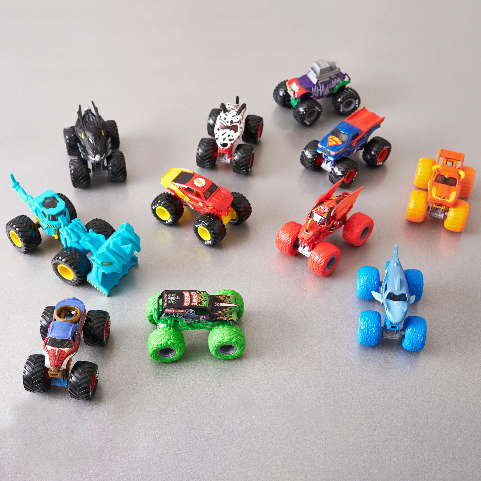 Hot Deal! Monster Jam 1:64 Scale Die - Cast 2 - Pack: Bad Company vs Earth Shaker Toy Trucks