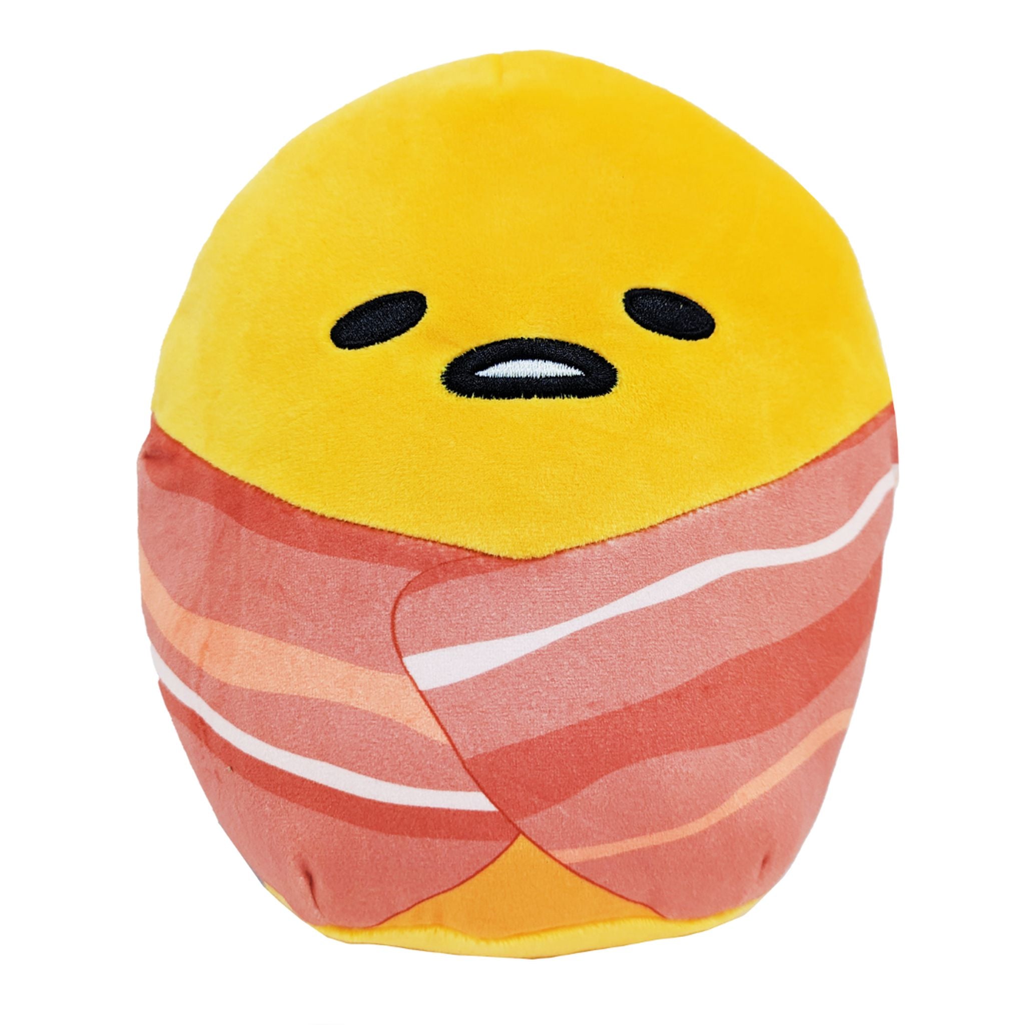 Limited Time! 8 Inch Squishmallows Sanrio Gudetama Plush Wrapped In Bacon