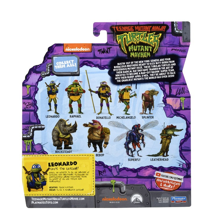 Hot! Teenage Mutant Ninja Turtles: Mutant Mayhem - Leonardo Basic Figure