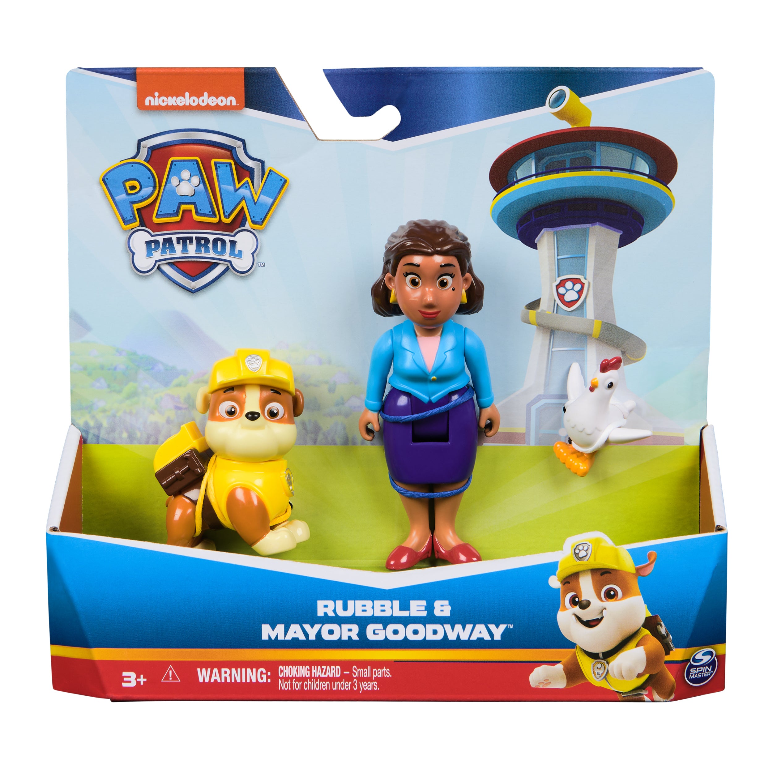Hot! PAW Patrol Rubble & Mayor Goodway Figures