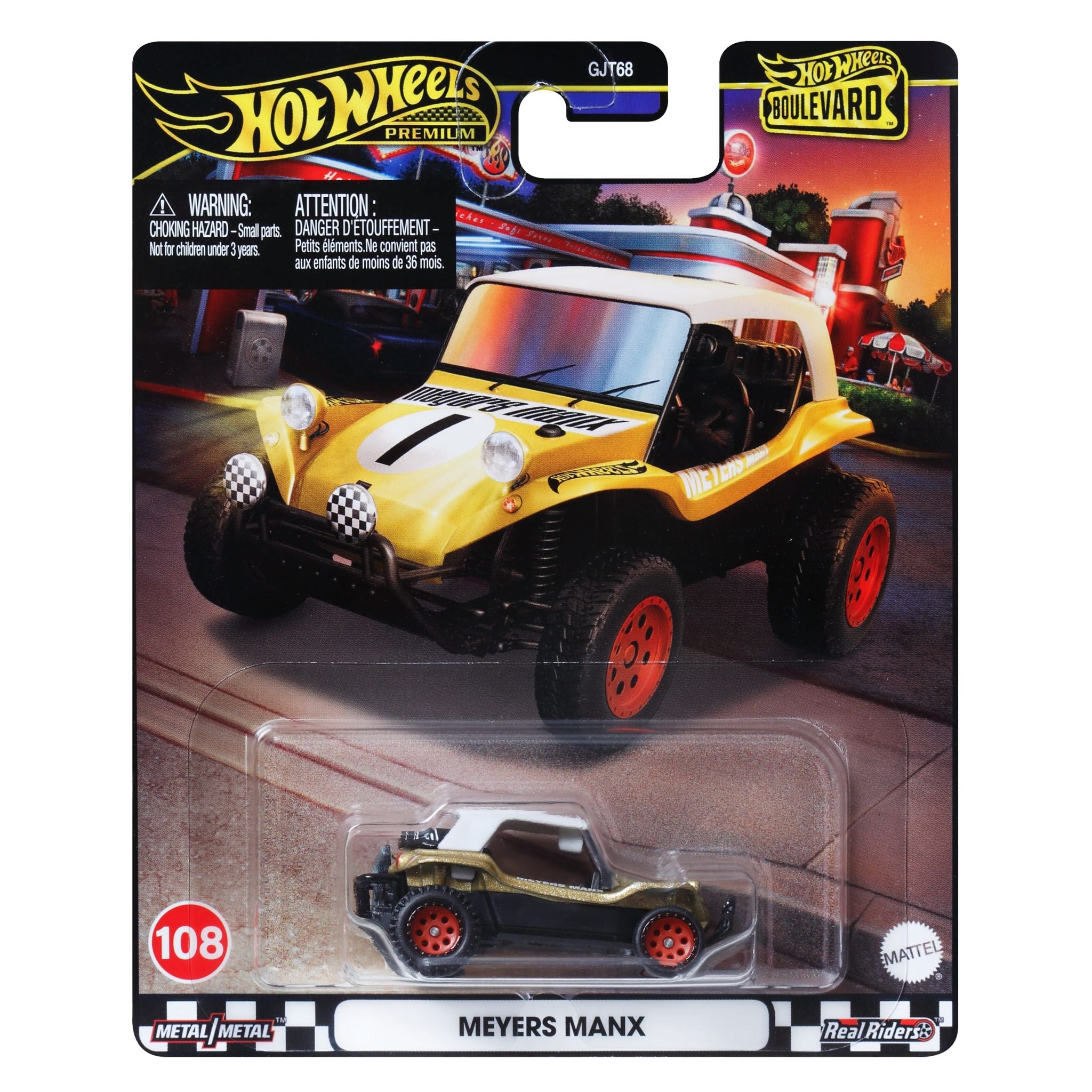 Hot Wheels Boulevard - Premium 1:64 Scale 108 Meyers Manx Die - Cast Car
