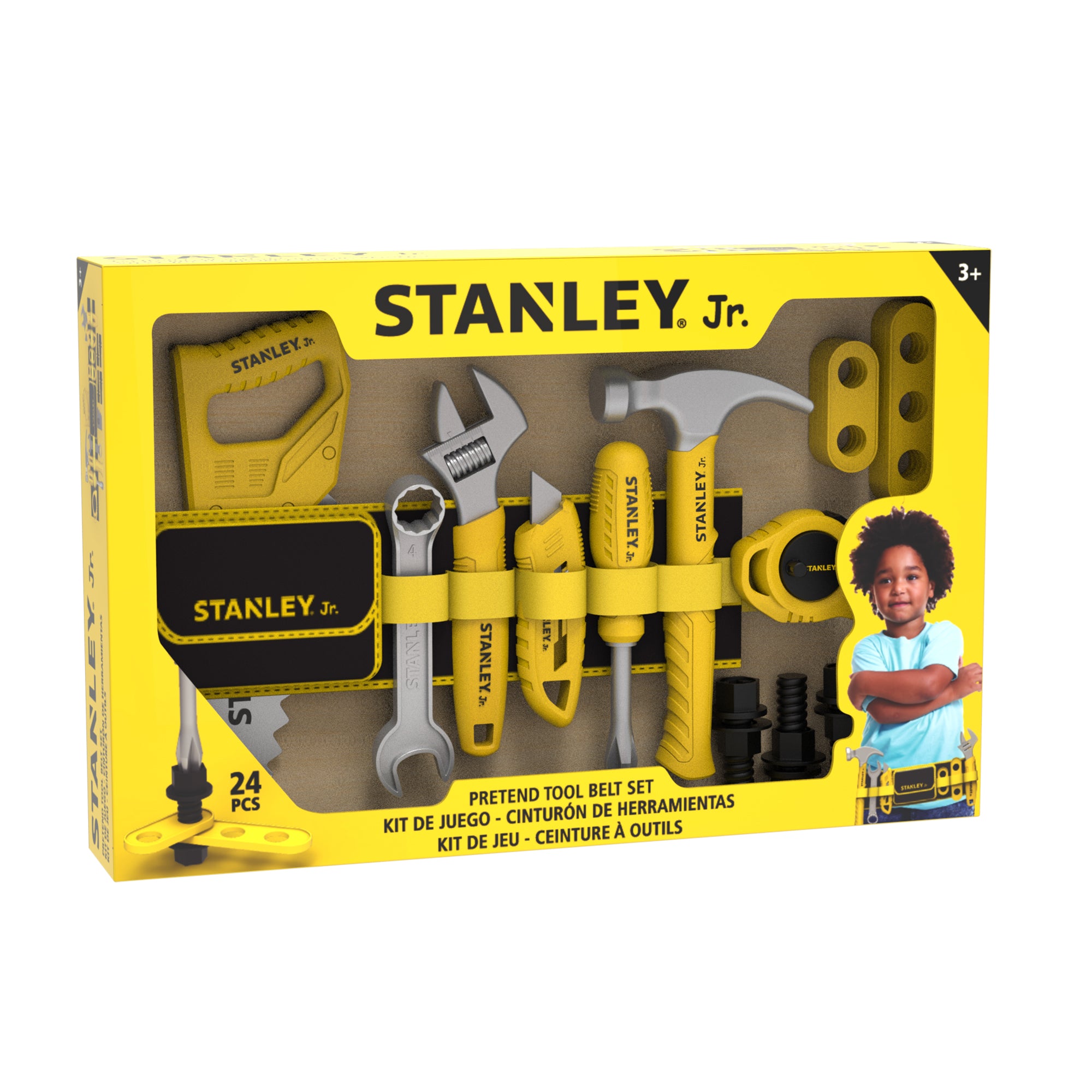 Stanley Jr. 24-Piece Pretend Play Tool Belt Set - Ideal for Young Builders