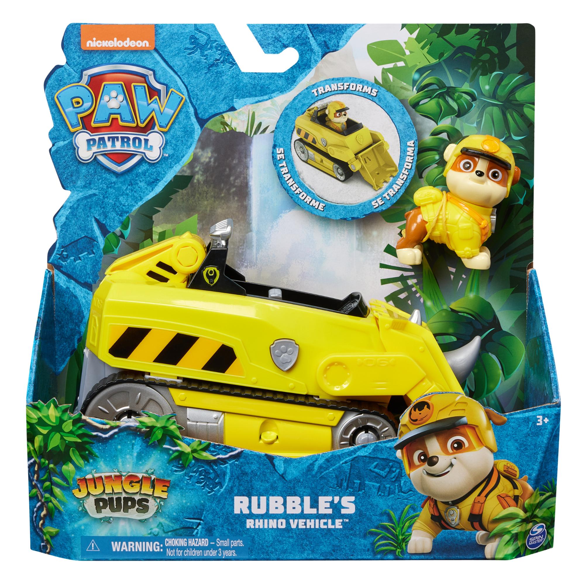 Hot Sale! PAW Patrol Jungle Pups Rubble's Rhino Transforming Vehicle