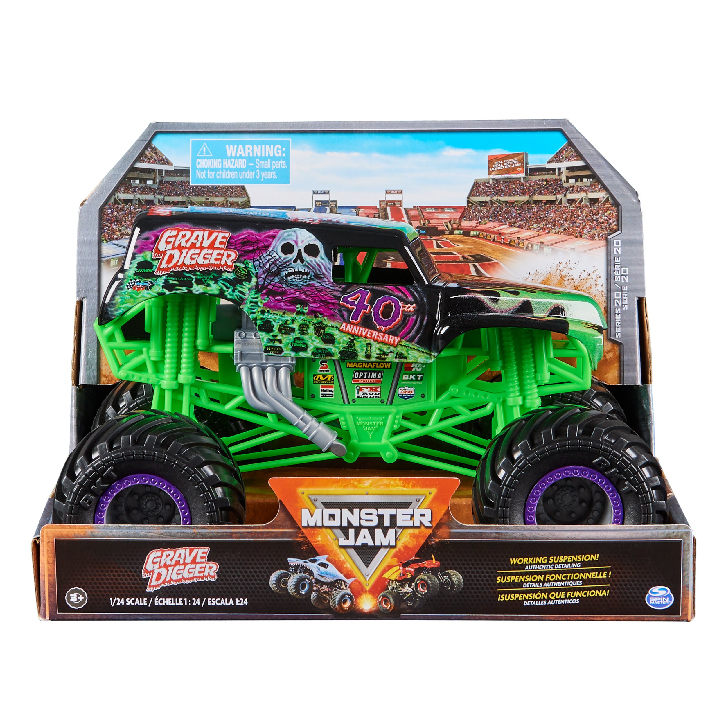2024 Monster Jam 1:24 Scale Die - Cast Grave Digger Monster Truck Series