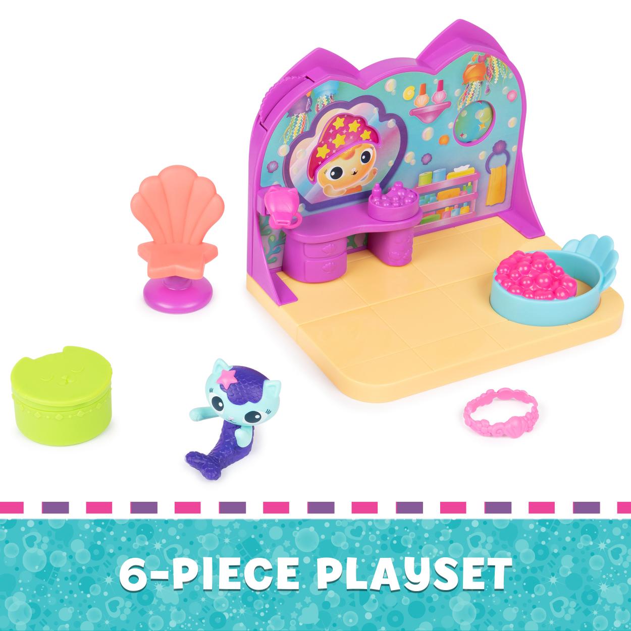 Gabby's Dollhouse Mercat's Spa Room Interactive Playset for Pretend Play