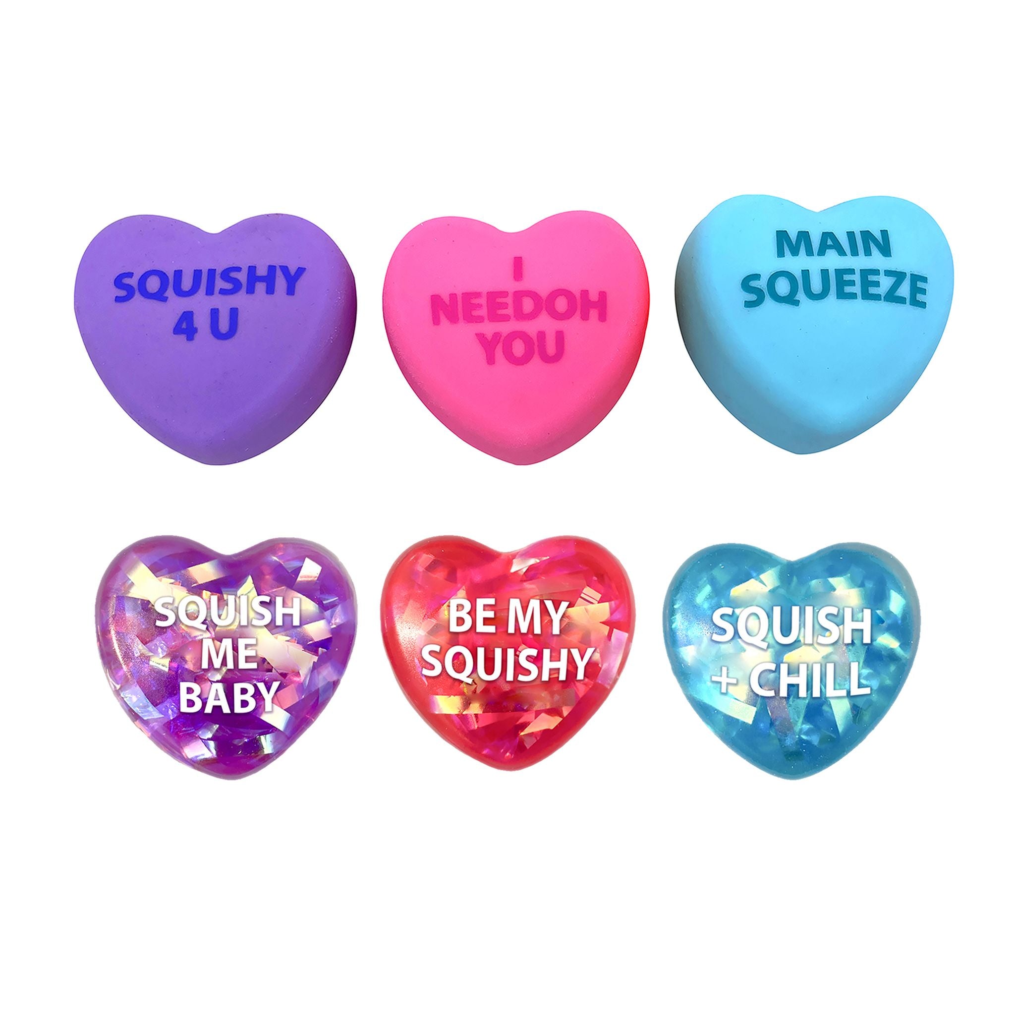 Schylling NeeDoh Assorted Squeeze Hearts - Great Stress Relievers