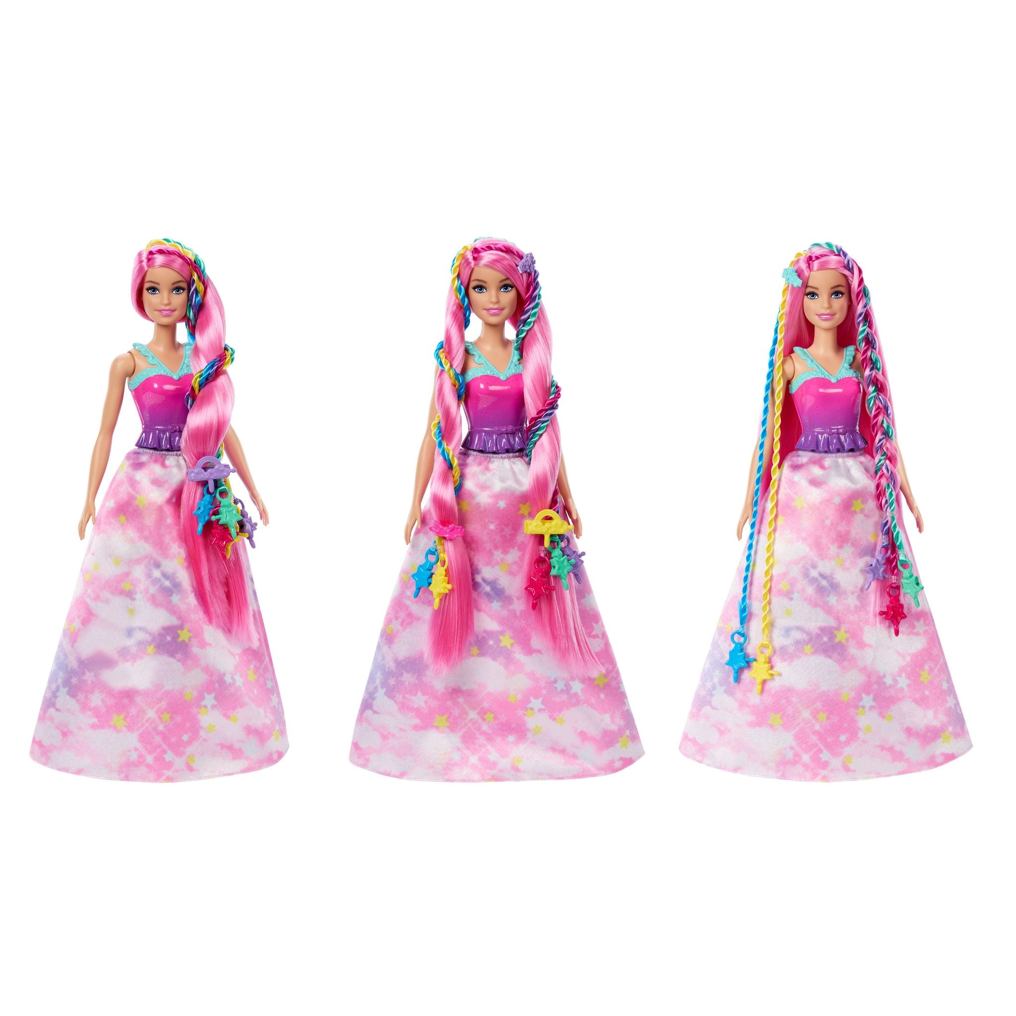 Hot! Barbie Dreamtopia Twist N' Style Doll for Young Stylists