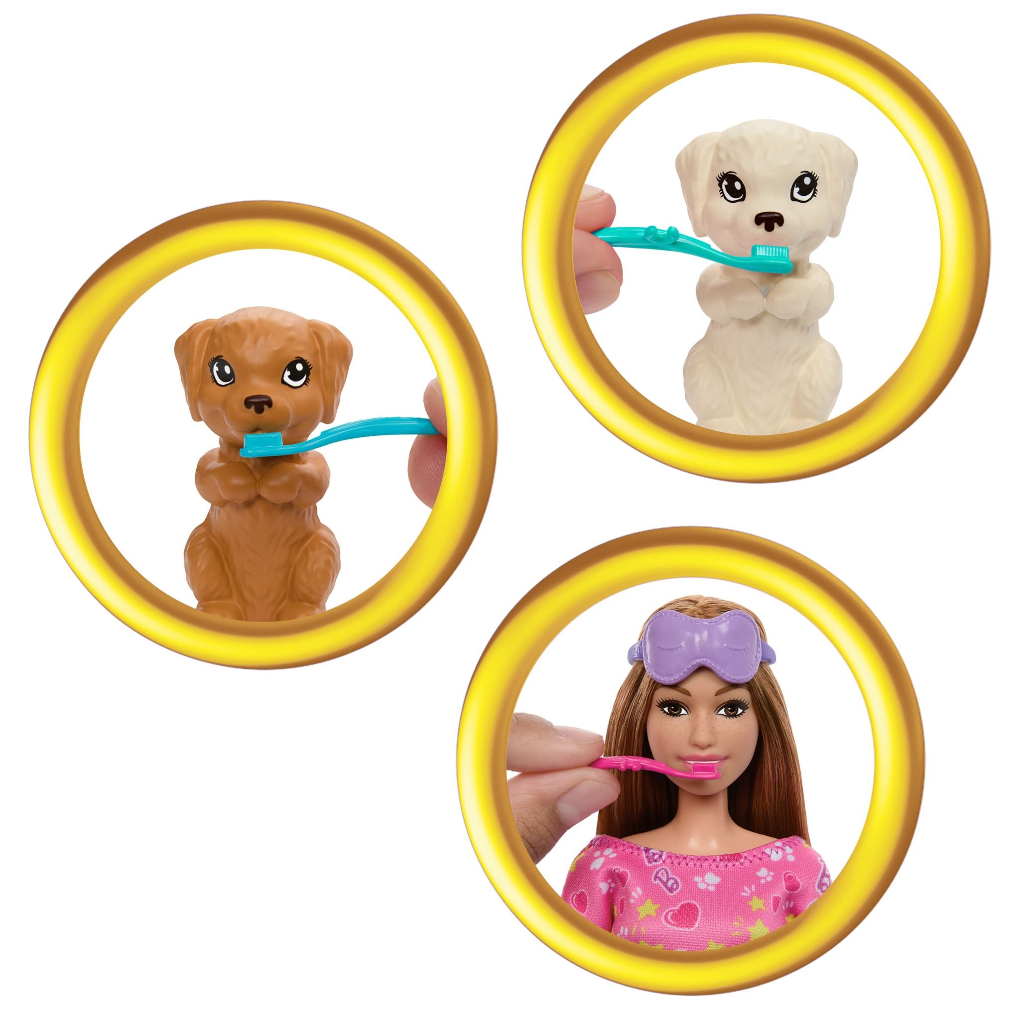 Barbie Puppy Slumber Party Set with Color - Changing Puppies and Accessories