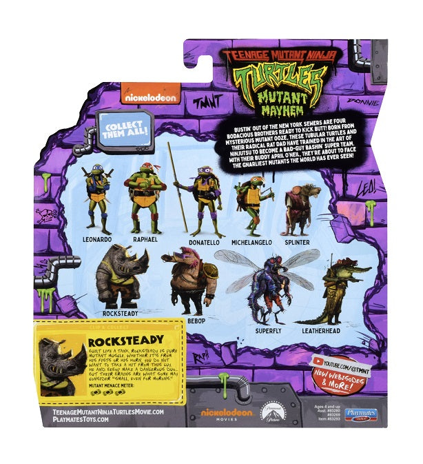 Hot Deal! Teenage Mutant Ninja Turtles: Mutant Mayhem Action Figure - Rocksteady with Mutant Muscle