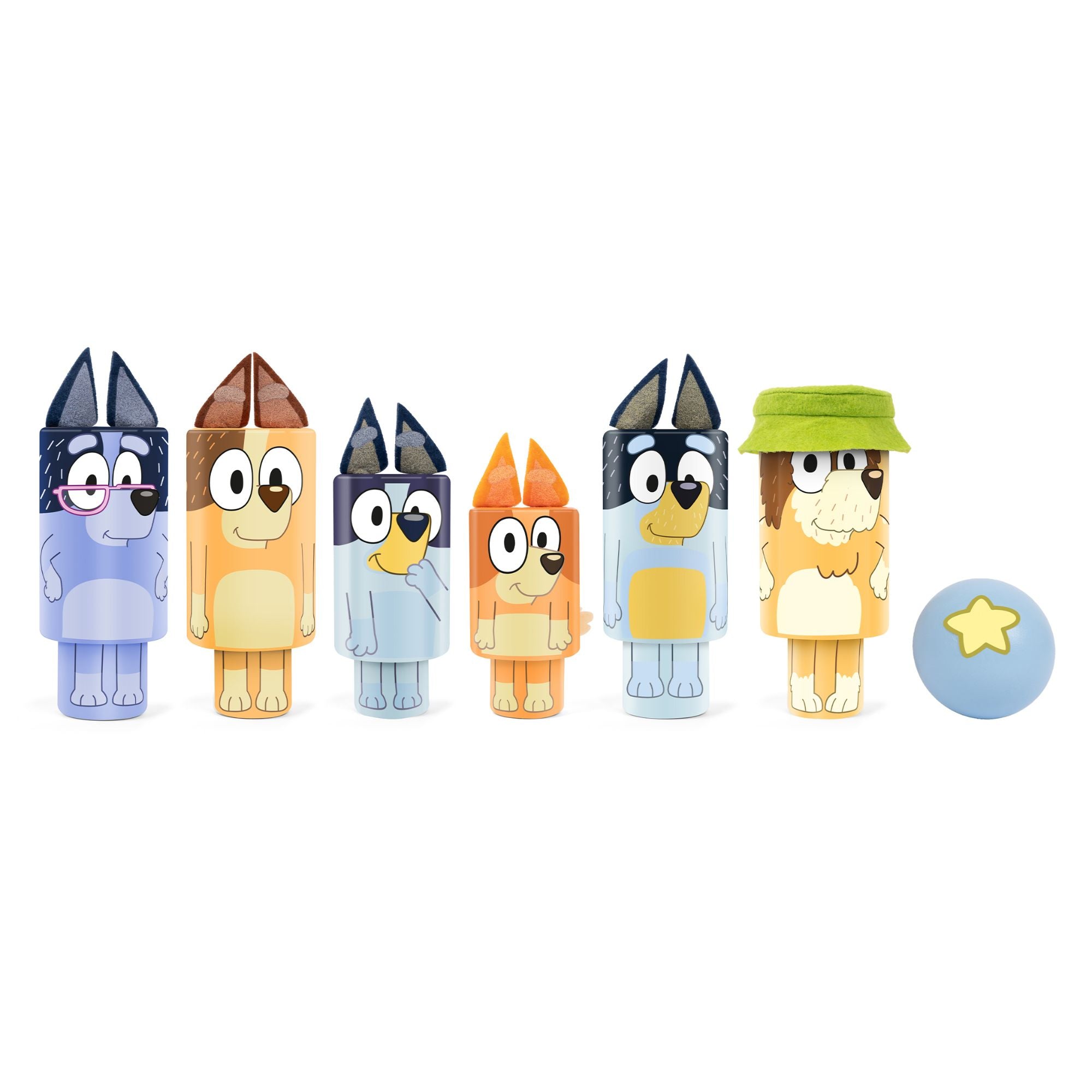 Hot Sale! Colorful Bluey Wooden Character Skittles for Indoor and Outdoor Fun