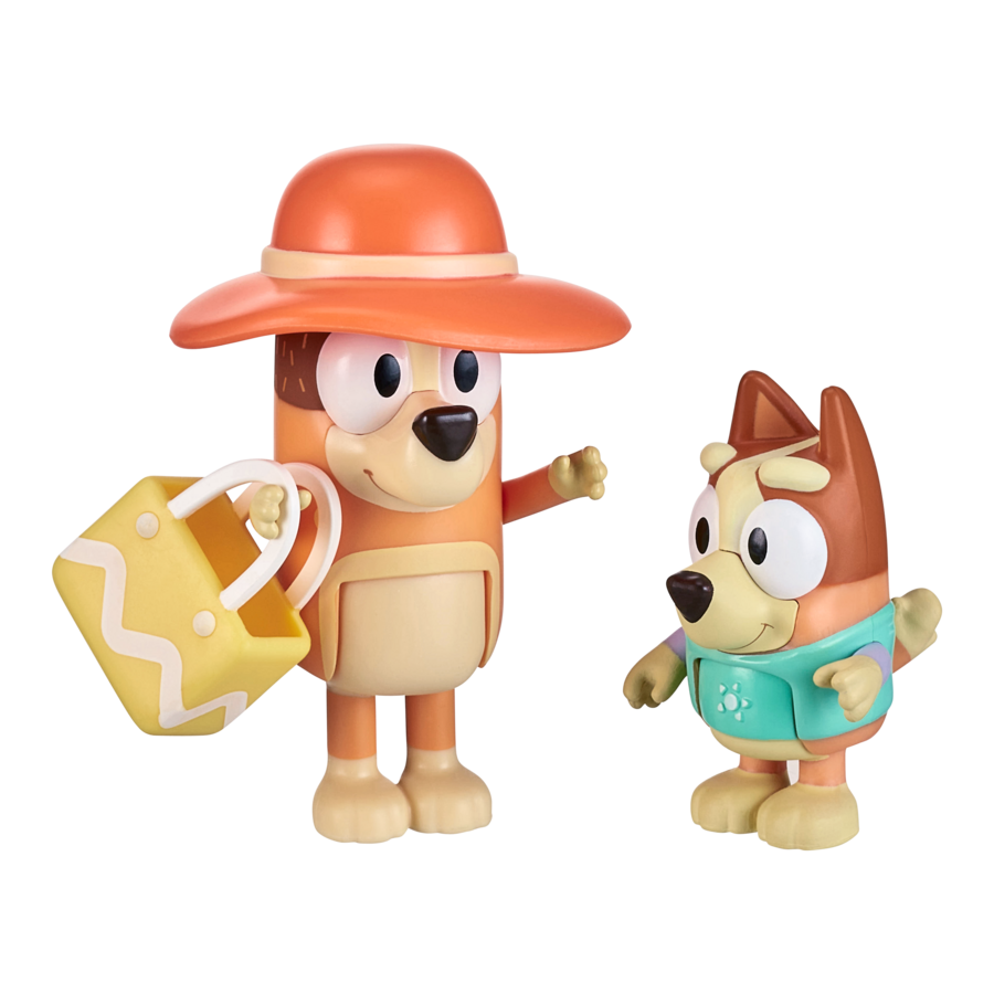 Limited-Time Offer! Bluey Beach Themed 2-Pack S9 Figures - Beach Day Fun