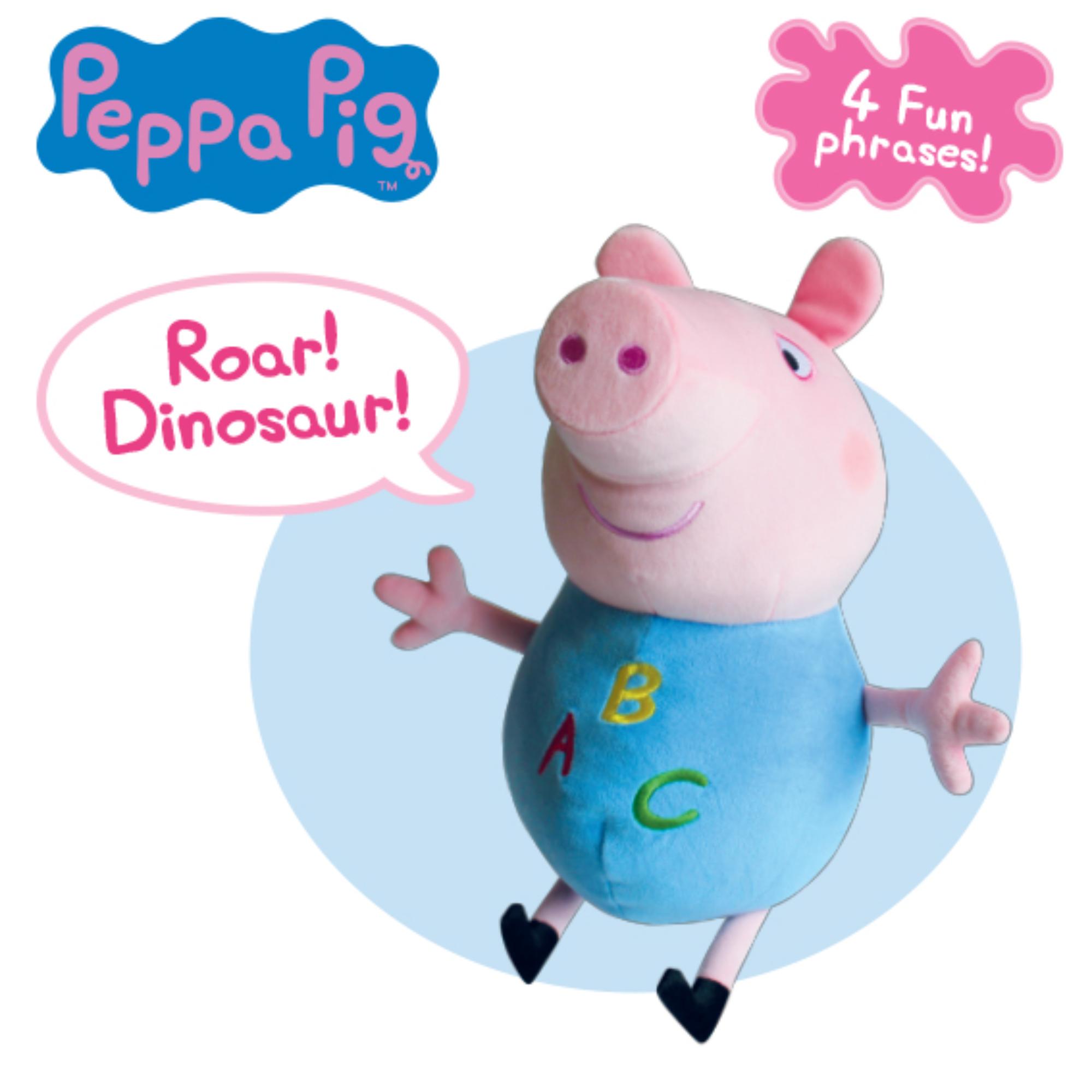 Interactive 35cm Peppa Pig Talking George Soft Toy with 4 Fun Phrases