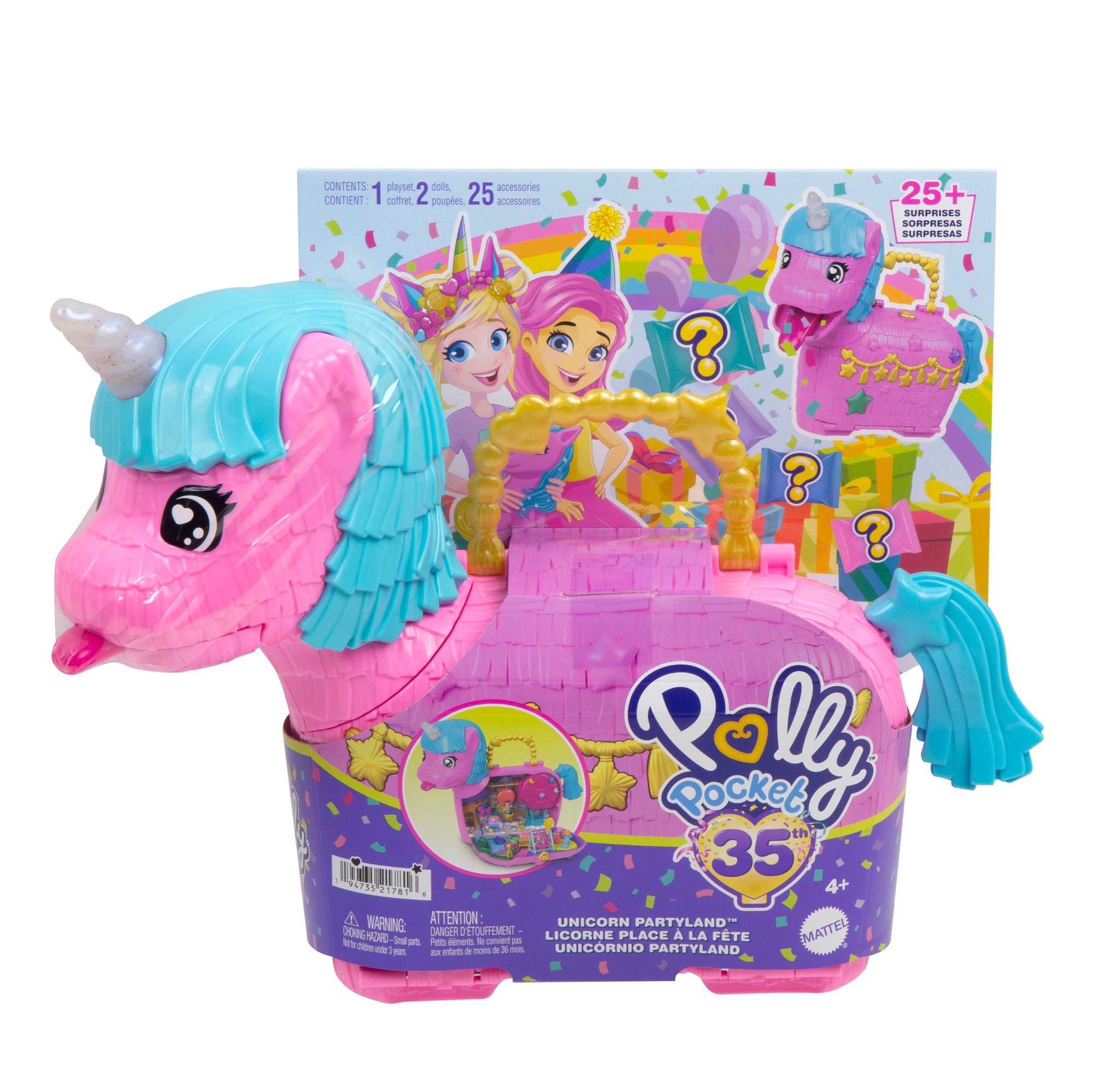Limited-Time Offer! Polly Pocket 35th Anniversary Unicorn Party Compact Playset