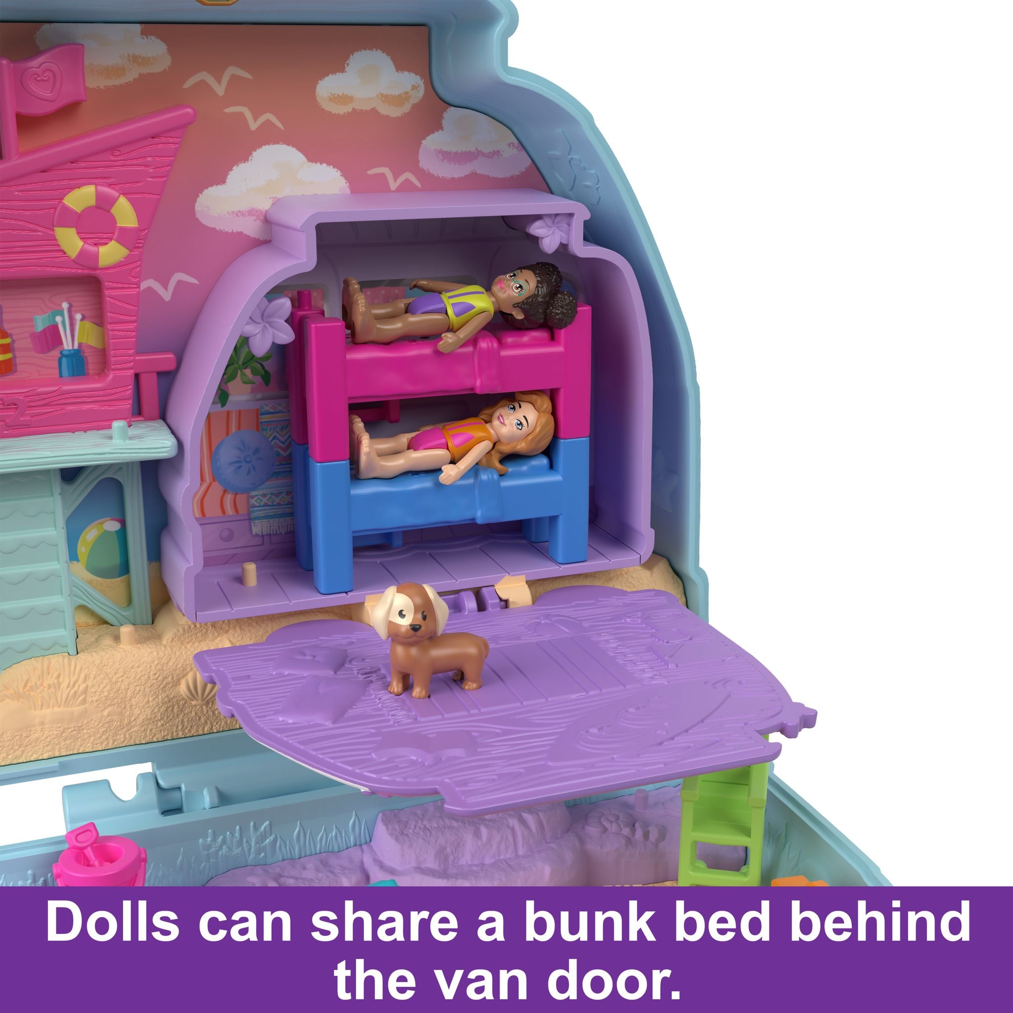 Adorable Polly Pocket Seaside Puppy Ride Big Compact for Adventure