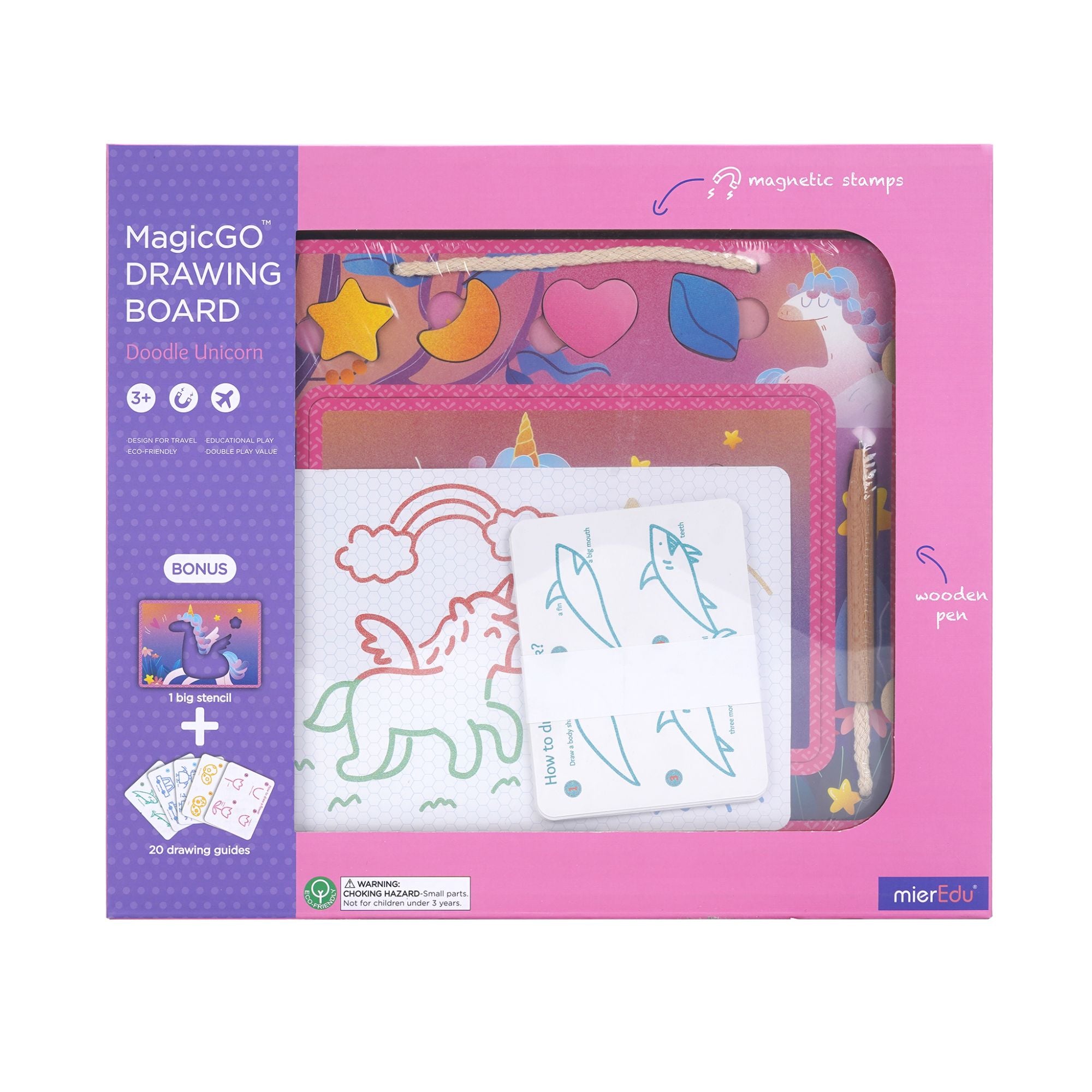 MierEdu Eco - Friendly Compact Magic Drawing Board for Unicorn Doodles, Age 3+