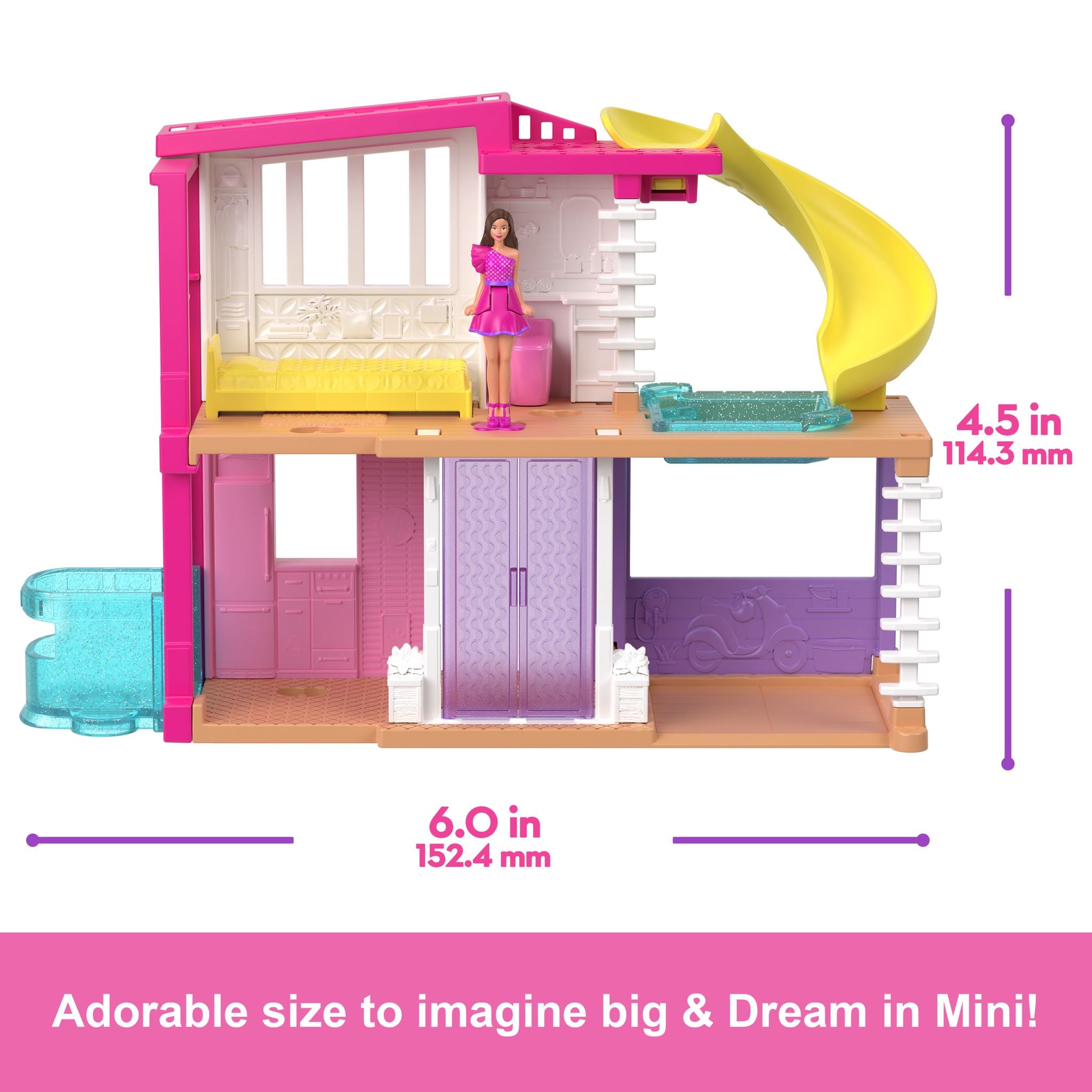 Hot! Mini Barbie Land House 3 Set
