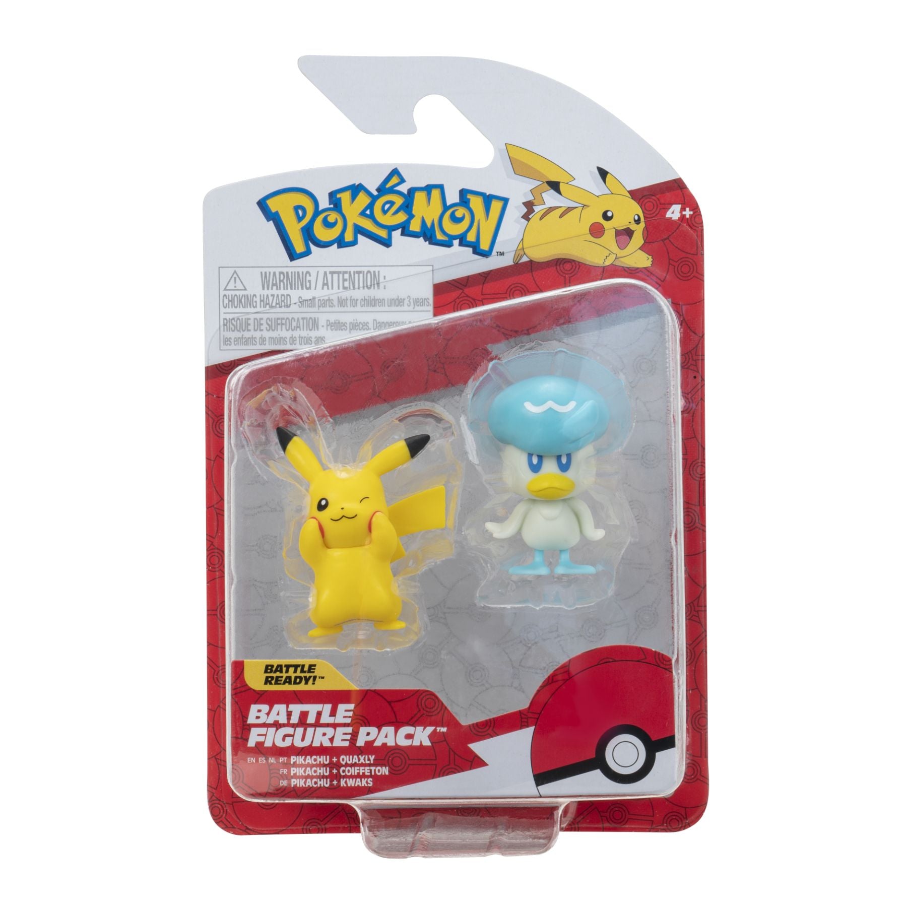 High - Quality Pokémon Battle Figure Set: Quaxly and Pikachu Combo