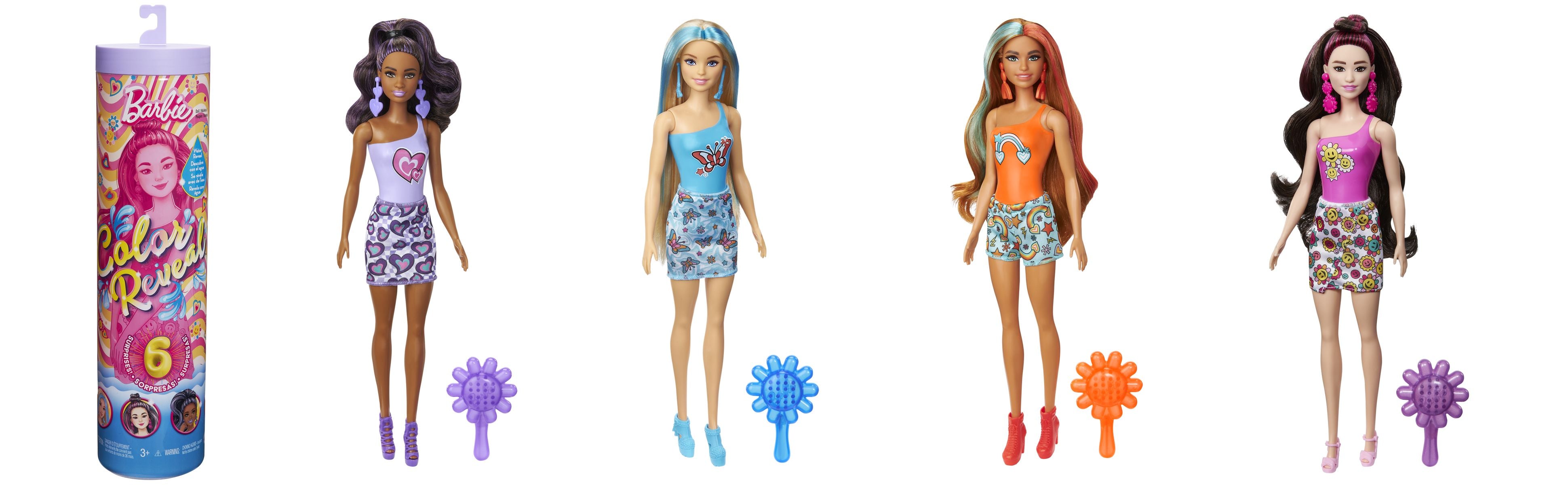 Hot! Barbie Colour Reveal Rainbow Groovy Series Assorted Dolls