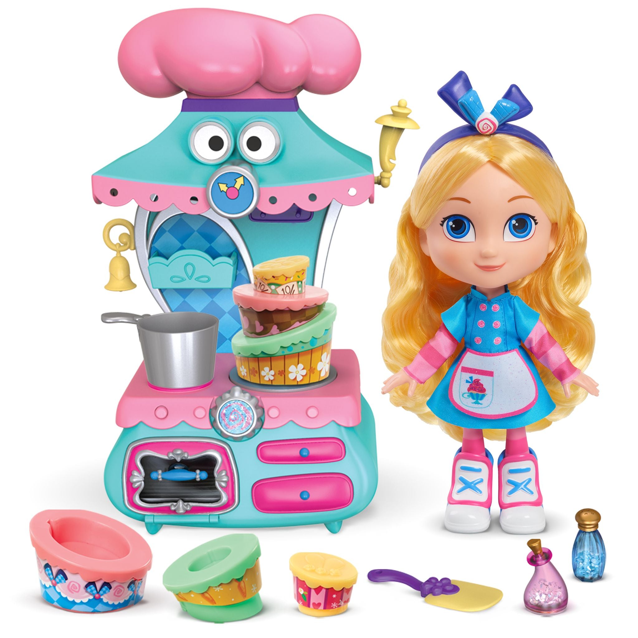 Hot Sale! Disney Junior Alice's Wonderland Bakery Alice & Magical Oven Toy Set for Kids