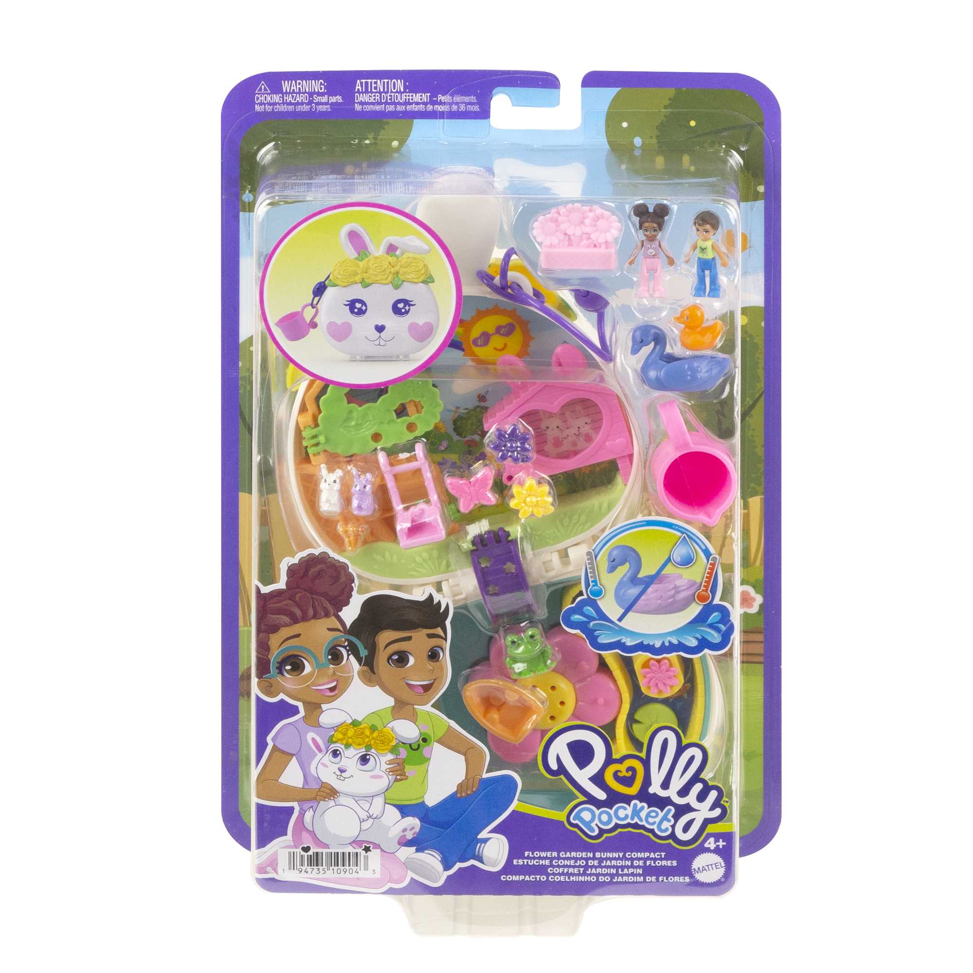 Adorable Polly Pocket Flower Garden Bunny Compact with Big Surprises