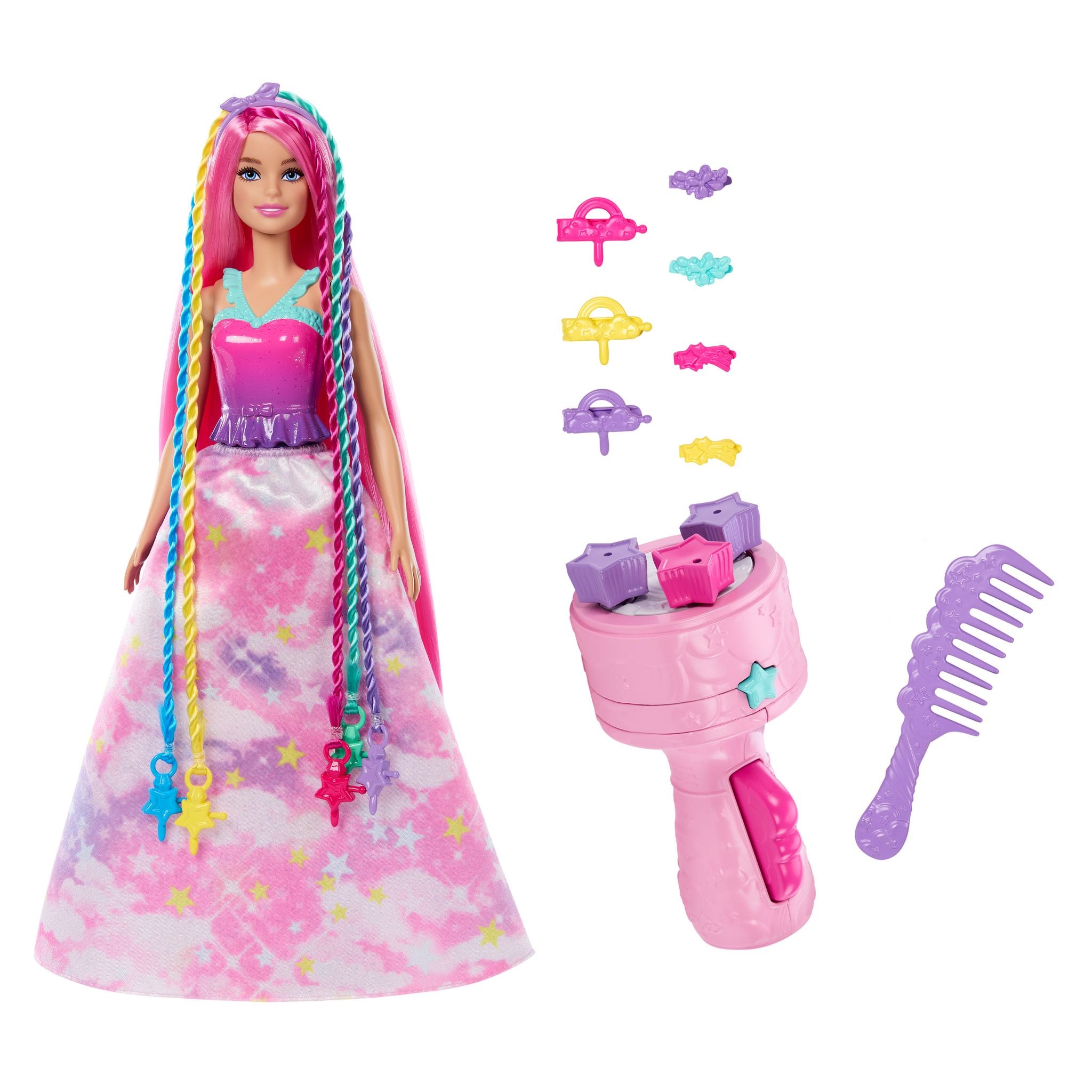 Hot! Barbie Dreamtopia Twist N' Style Doll for Young Stylists