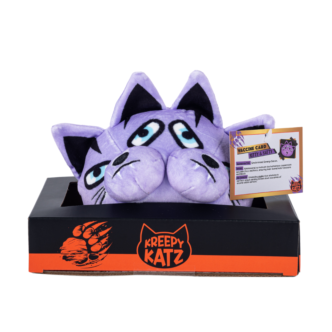 Hot! Kreepy Katz Soft Toys in Litter Tray Set