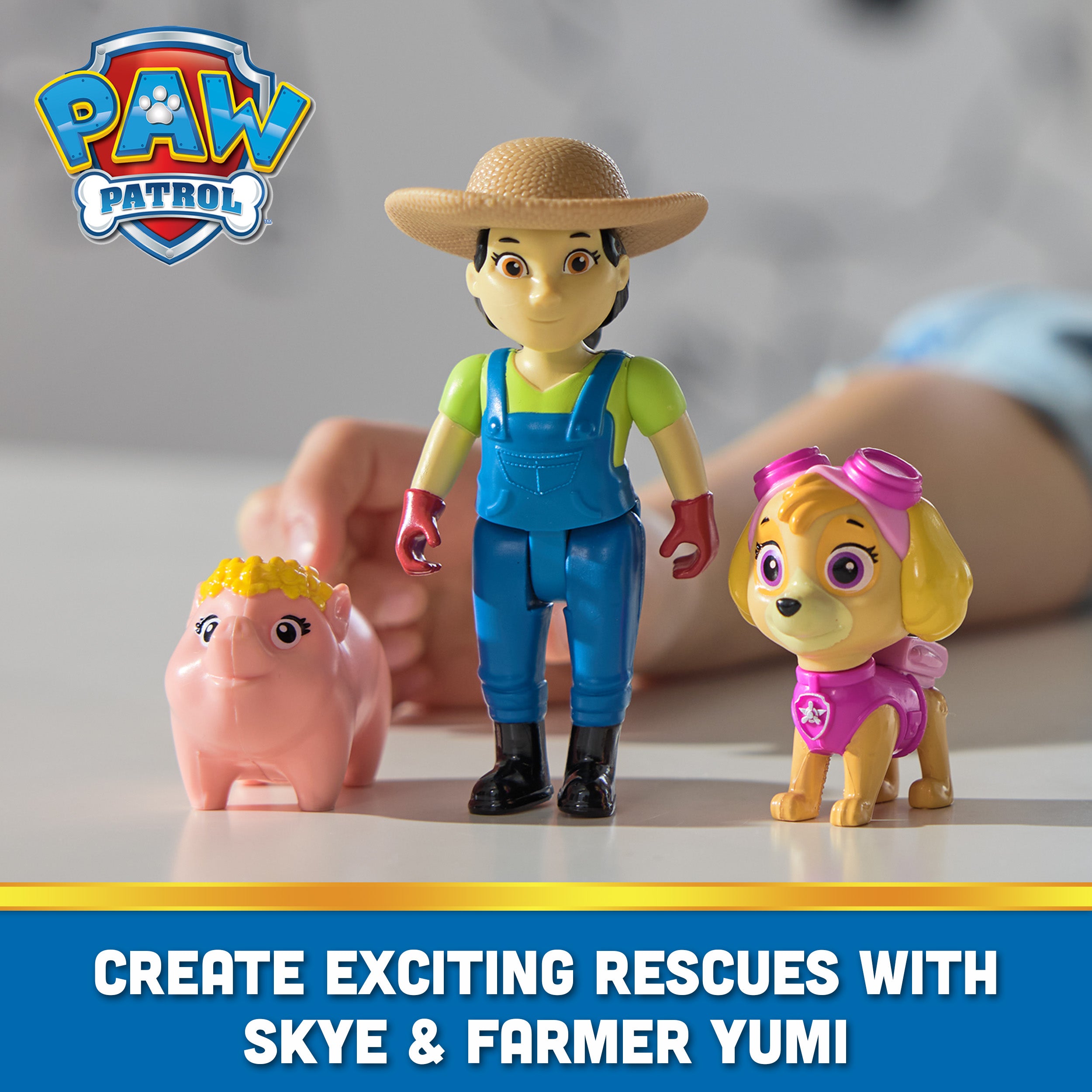 PAW Patrol Skye and Farmer Yumi Action Figures for Creative Play