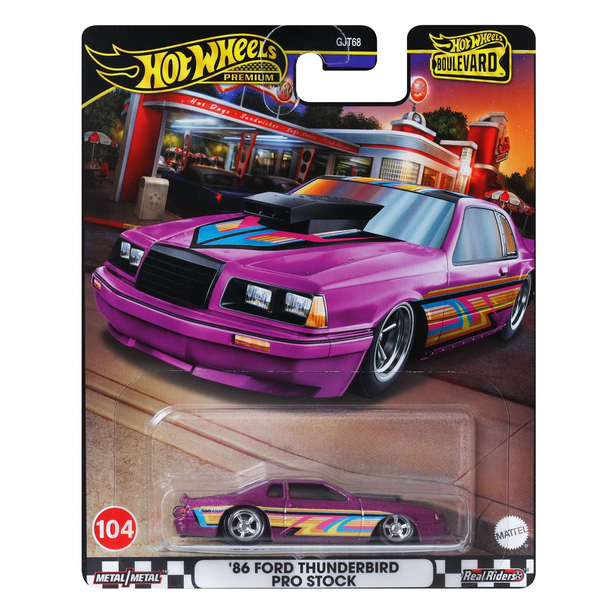 1986 Ford Thunderbird Pro Stock - Premium Hot Wheels Boulevard Die - Cast Car