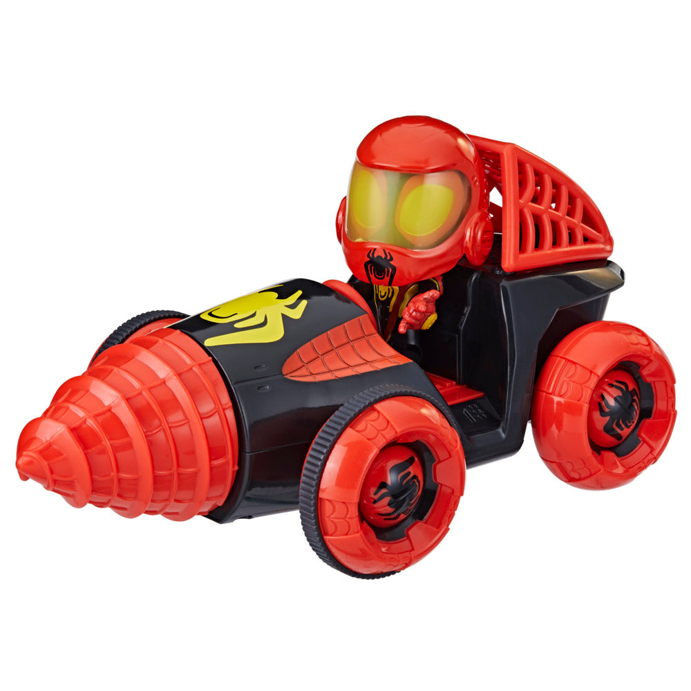 Hot! Marvel Spidey And Friends Web-Spinners - Miles With Drill Spinner