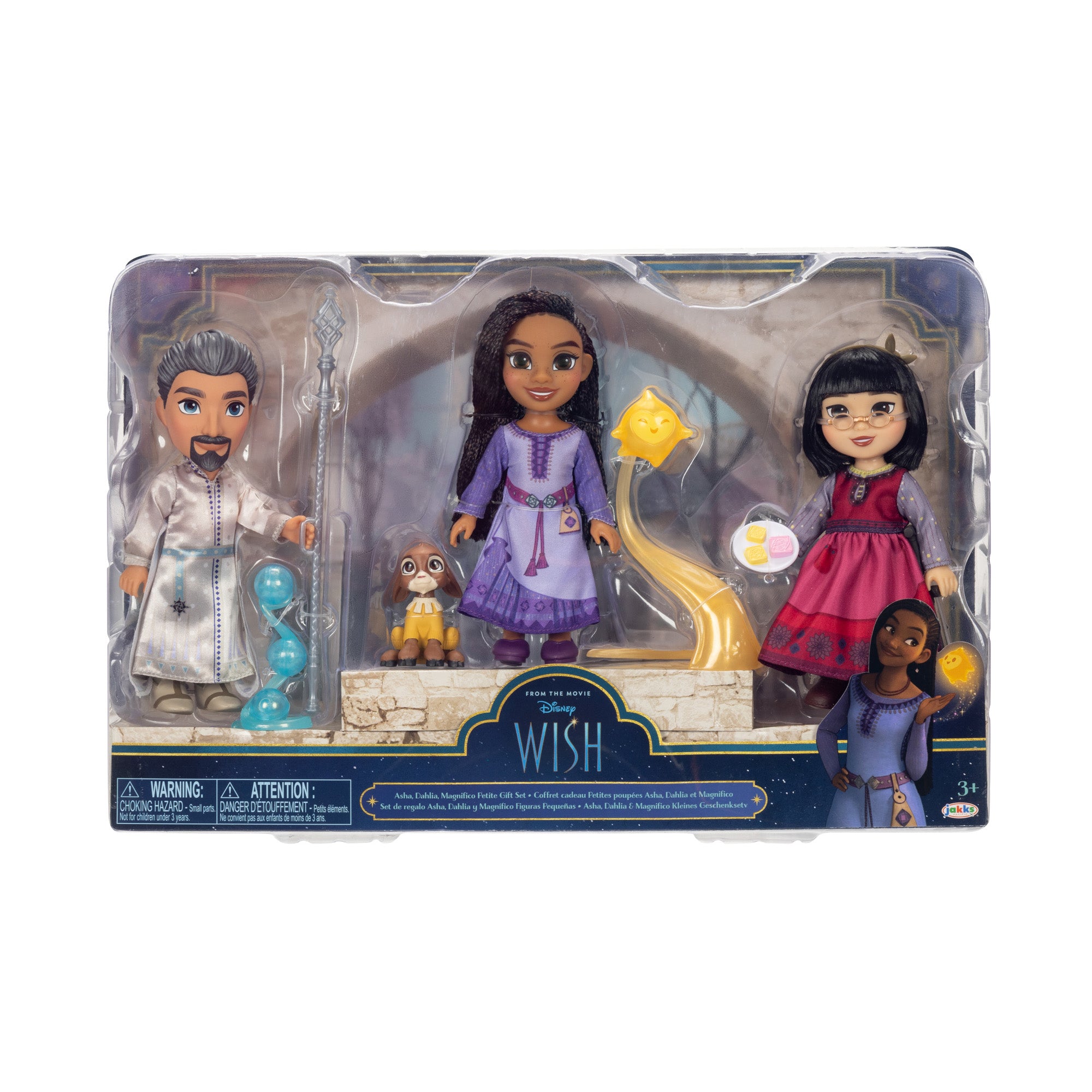 Hot Deal! Disney Wish Asha, Dahlia & Magnifico 15cm Petite Doll Gift Set