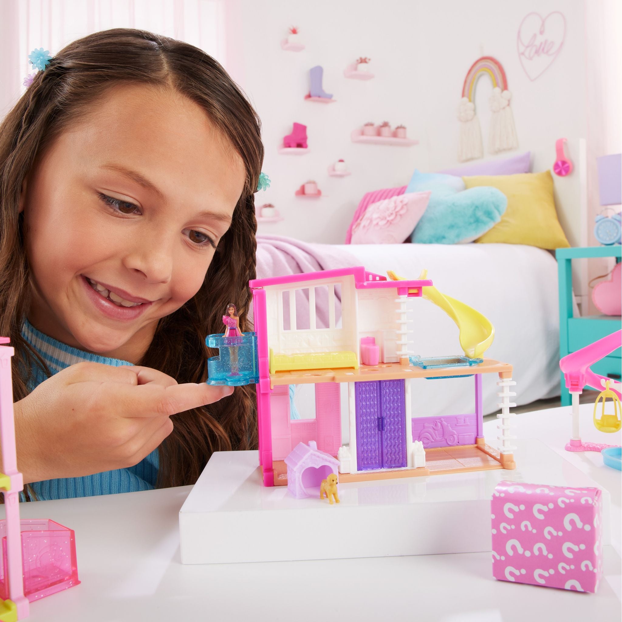 Hot! Mini Barbie Land House 3 Set