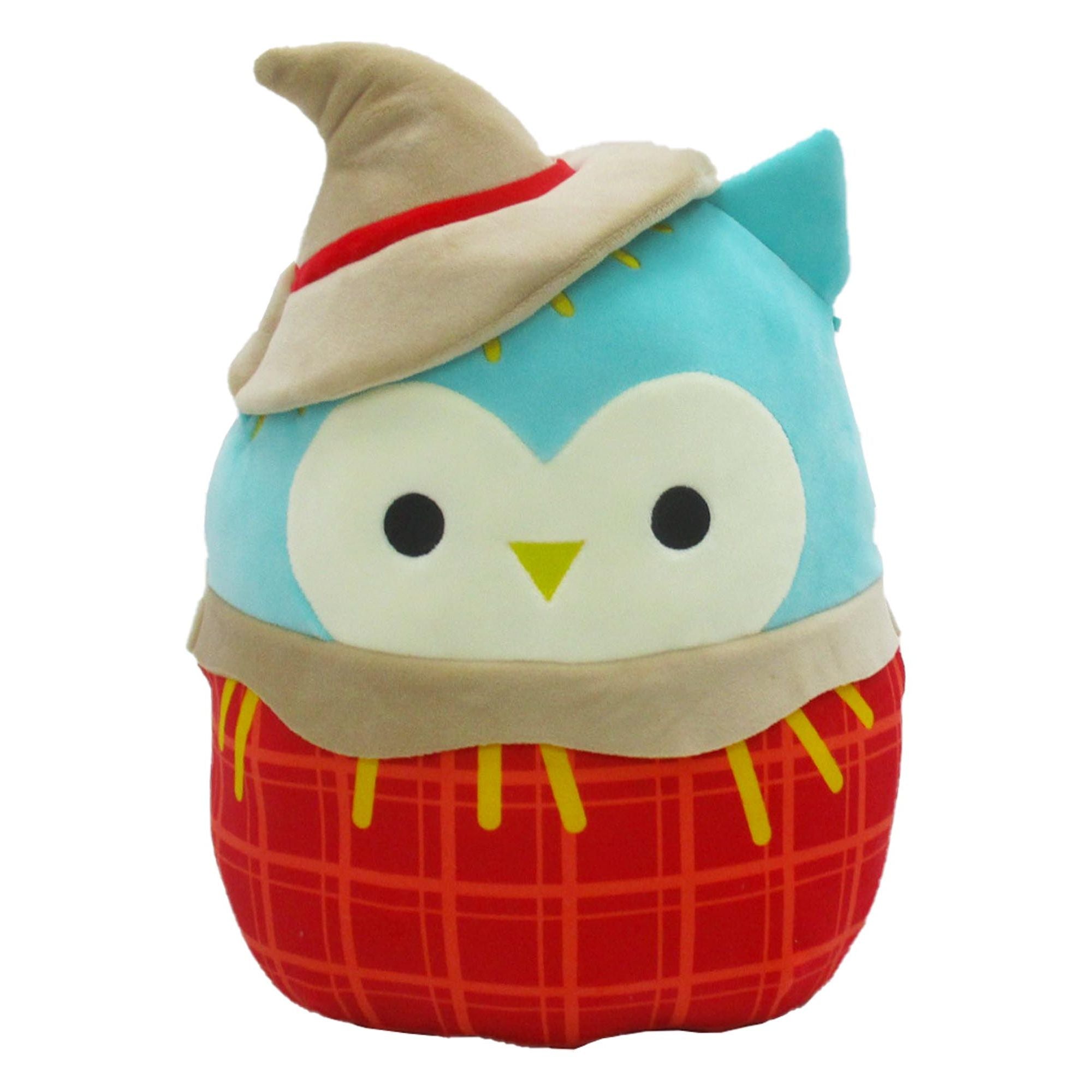 12-Inch Halloween Squishmallows Plush Winston Owl in Scarecrow Outfit