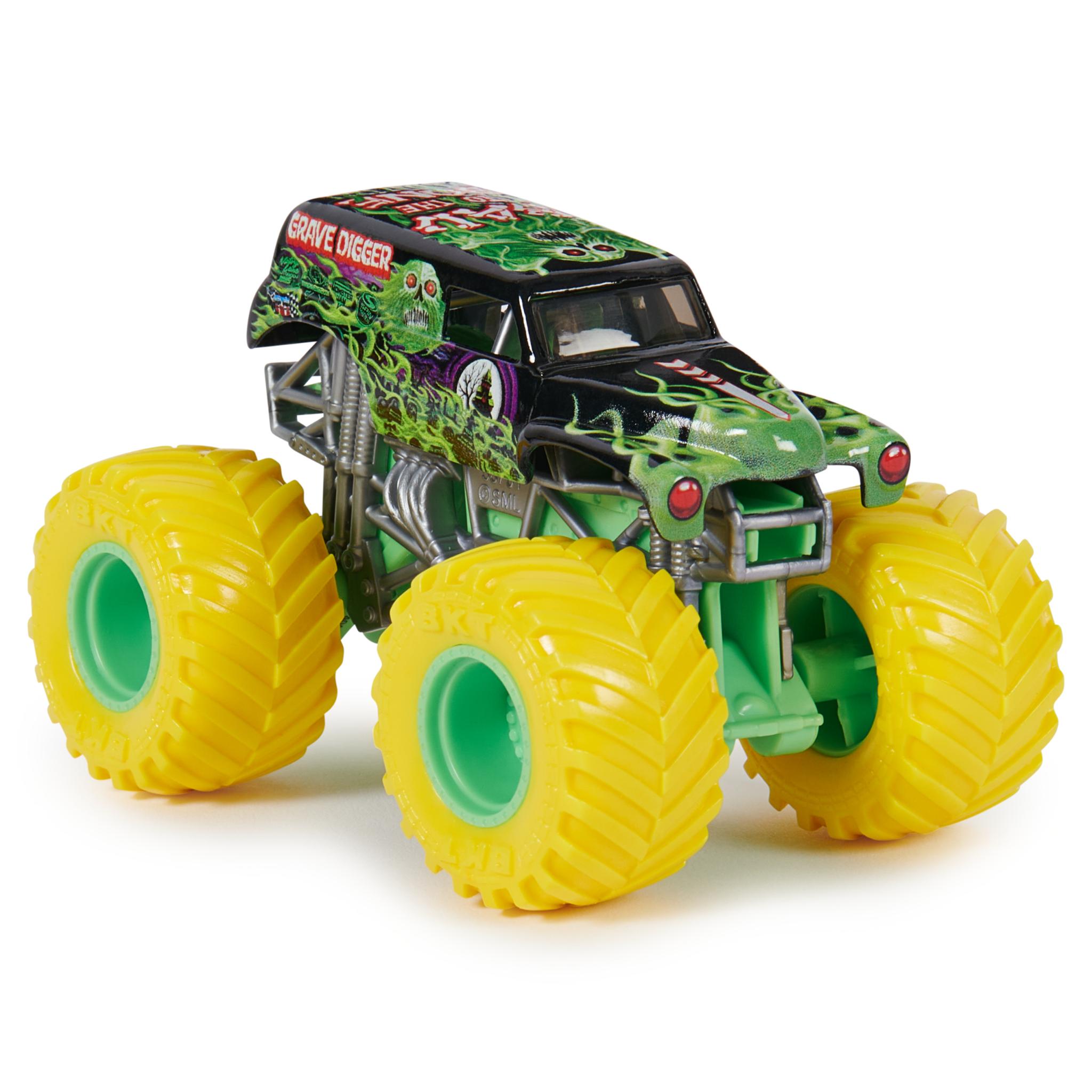 1:64 Scale 2-Pack Monster Jam Toys: Grave Digger vs Max-D Maximum Destruction