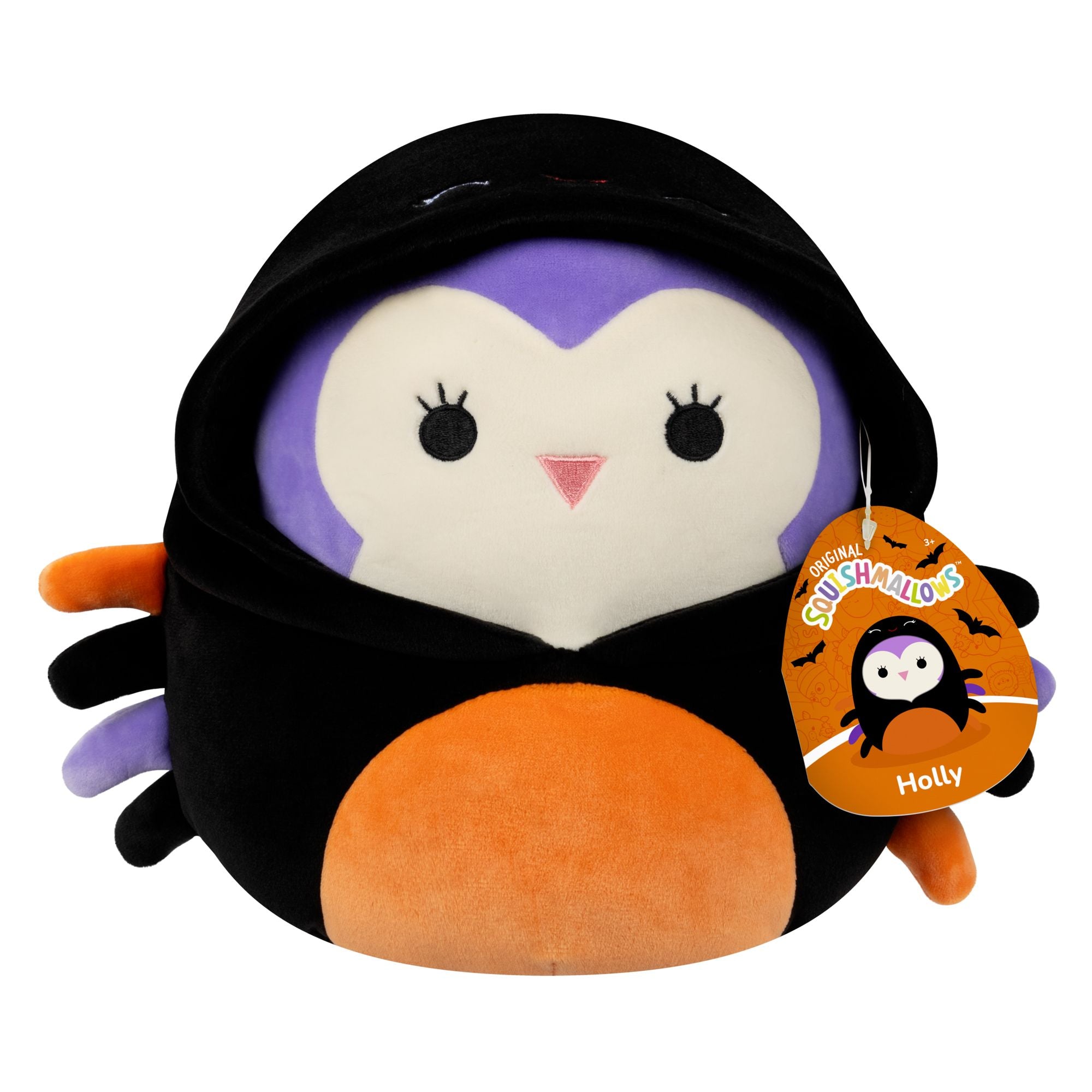 7.5-Inch Halloween Squishmallows Plush: Holly Owl in Spider Costume