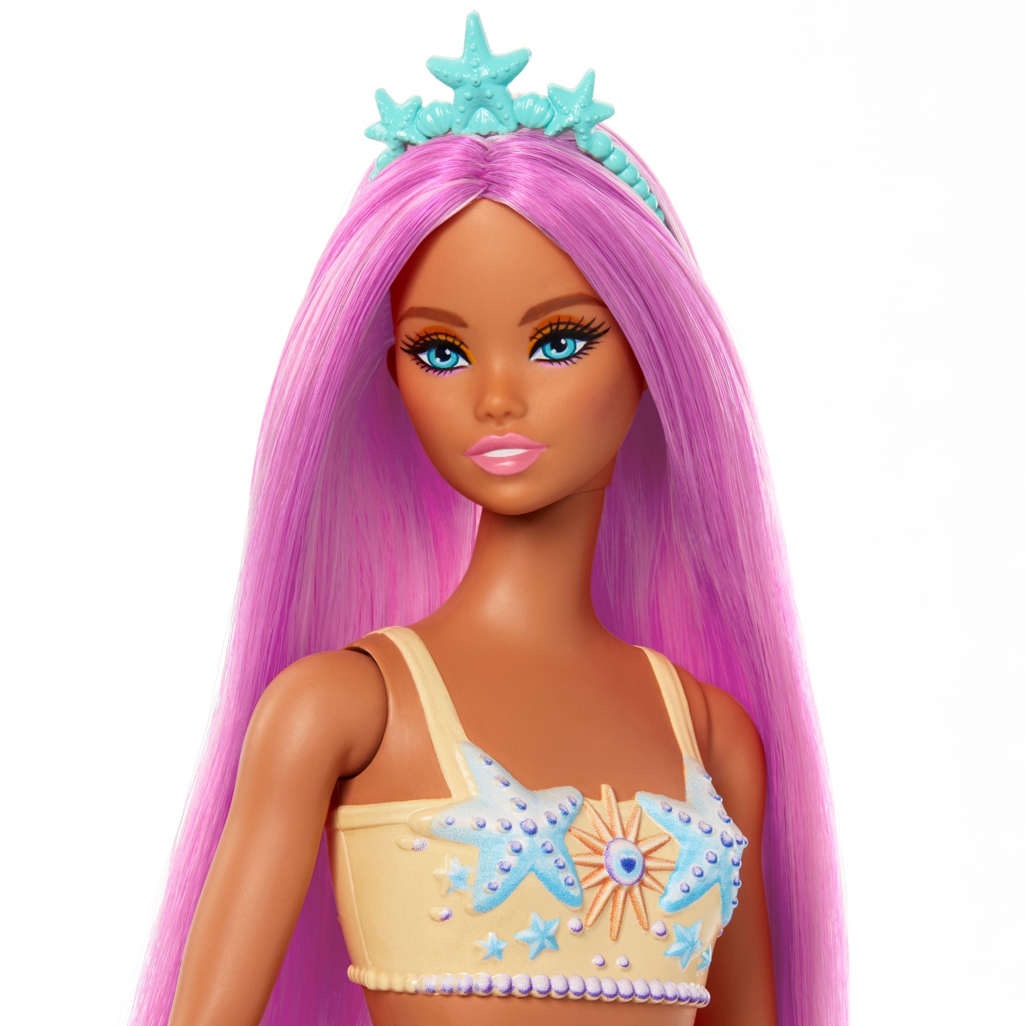 Hot! Barbie Dreamtopia Peach Mermaid Doll