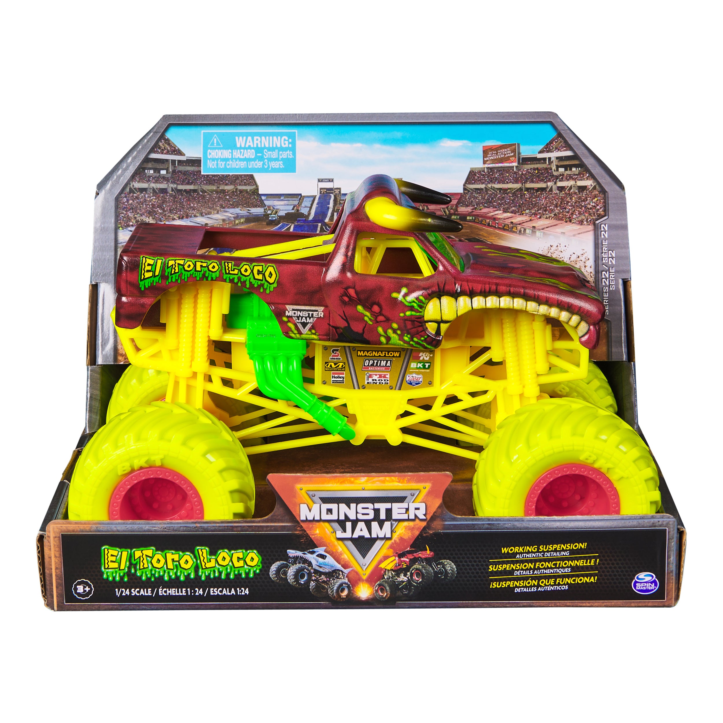 Hot Deal: Monster Jam 1:24 Scale Series 22 El Toro Loco Die - Cast Monster Truck