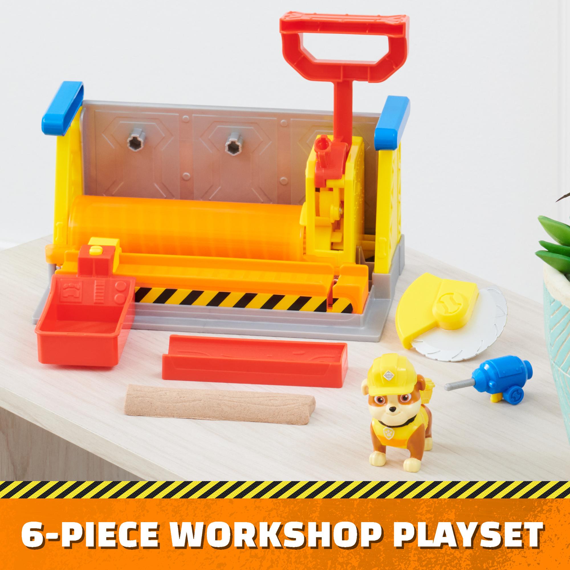 Rubble & Crew Paw Patrol Rubble's Interactive Workshop Playset for Kids