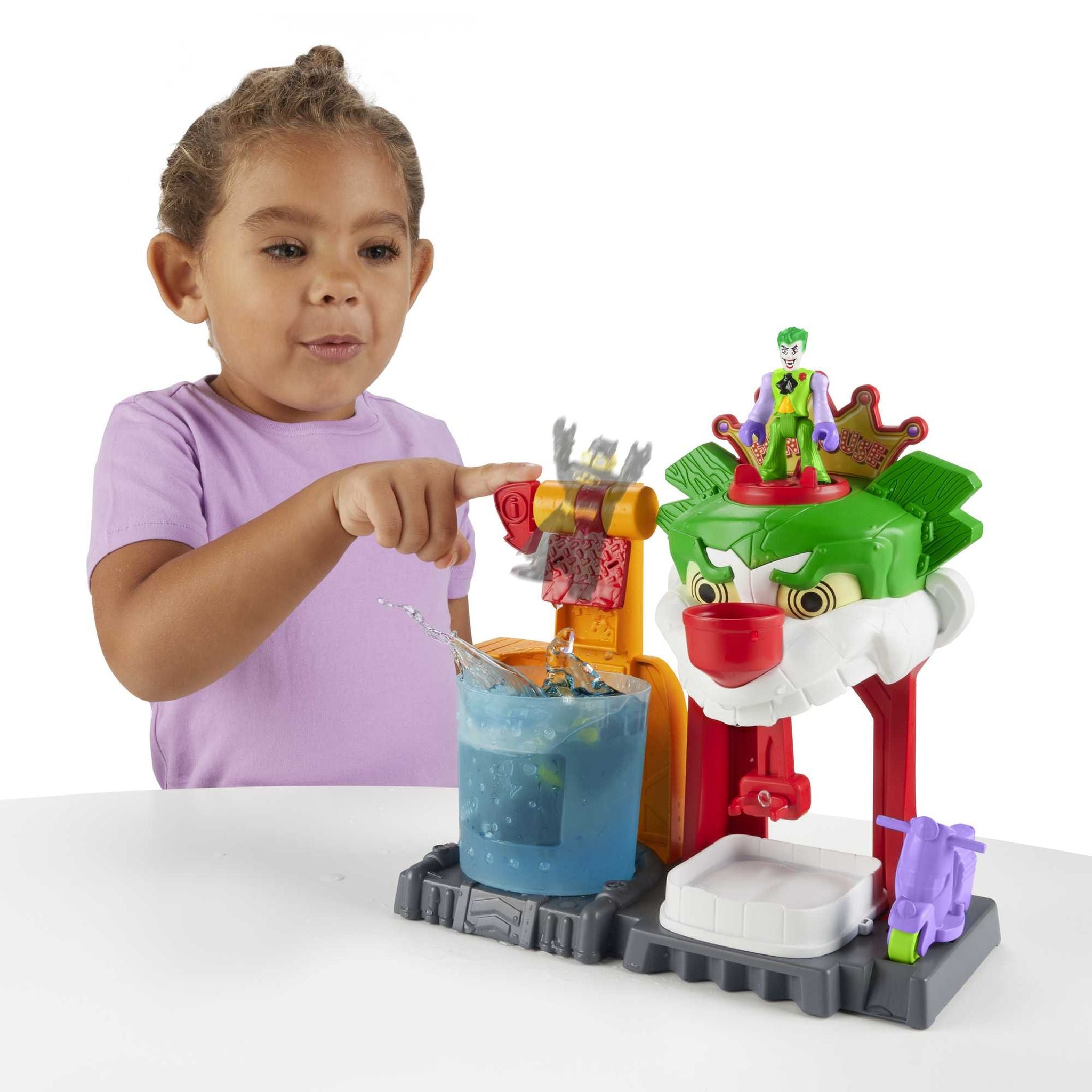 Hot Deal! Fisher-Price Imaginext Color Changers DC Super Friends The Joker Funhouse Playset