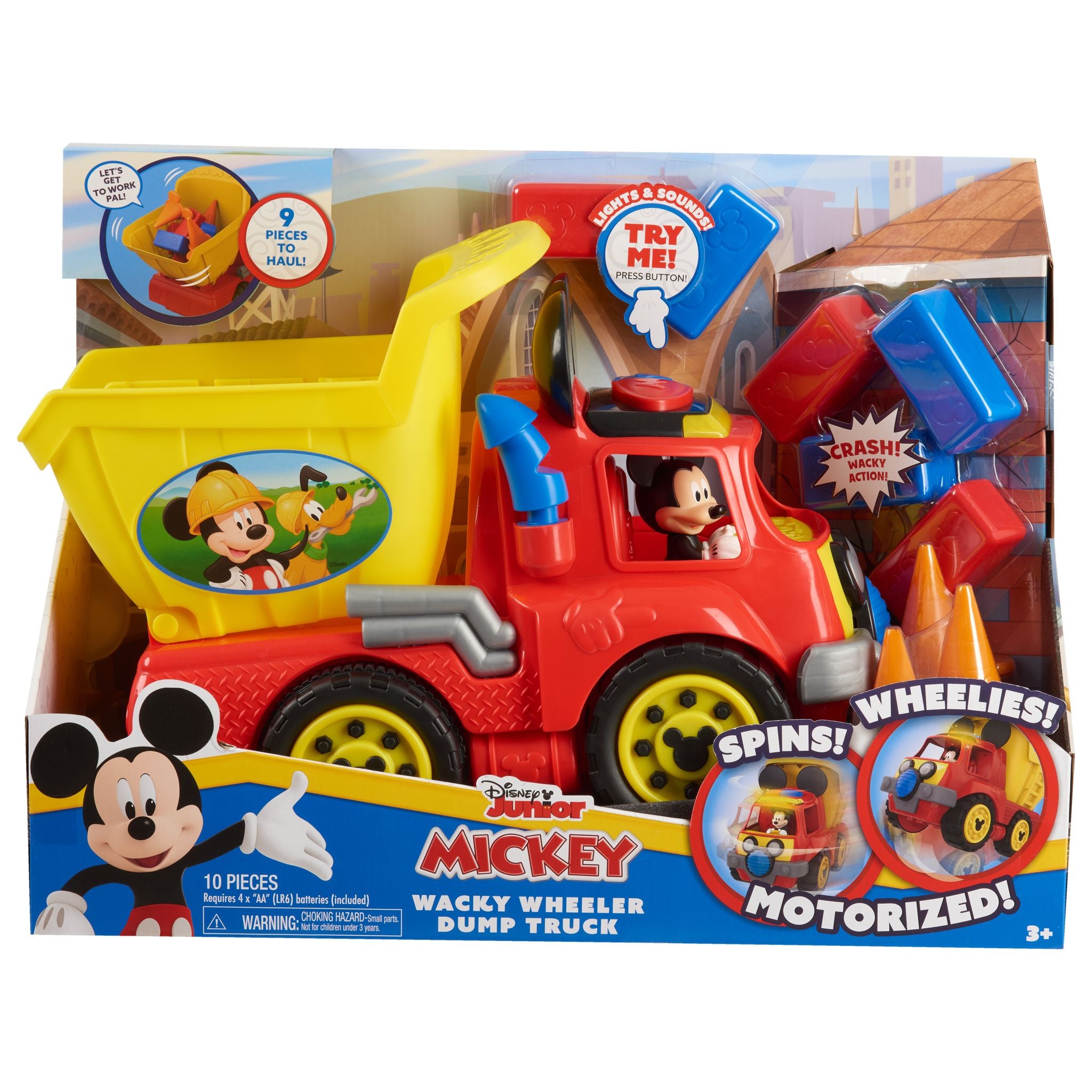 Hot Deal! Disney Junior Mickey Mouse Motorized Wacky Wheeler Dump Truck Toy