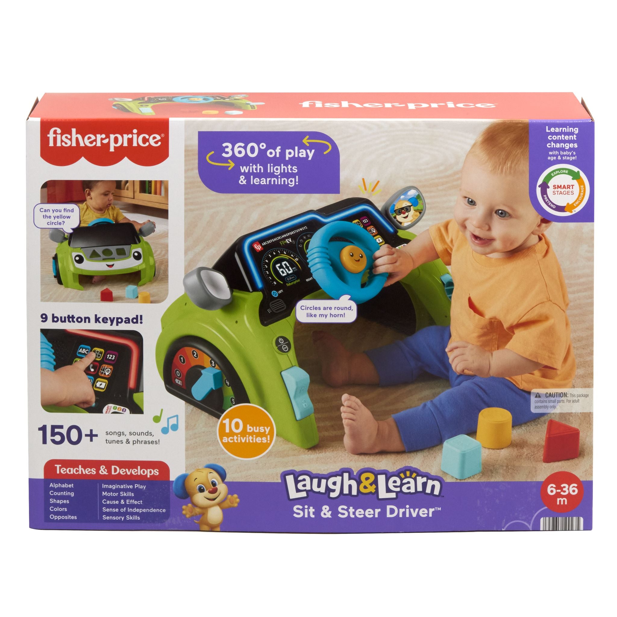 Hot Deal! Fisher-Price Laugh & Learn Sit & Steer Driver Activity Centre for Babies