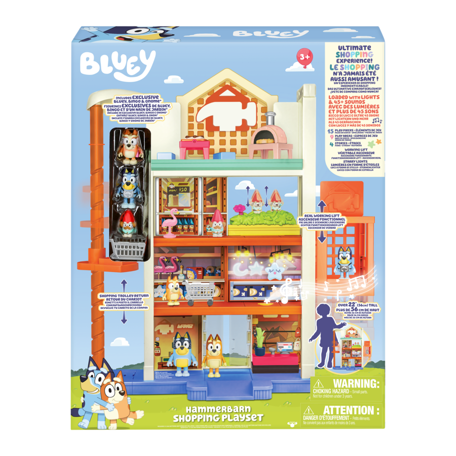 Bluey Season 9 Hammerbarn Shopping Centre Mega Playset with Exclusive Figures