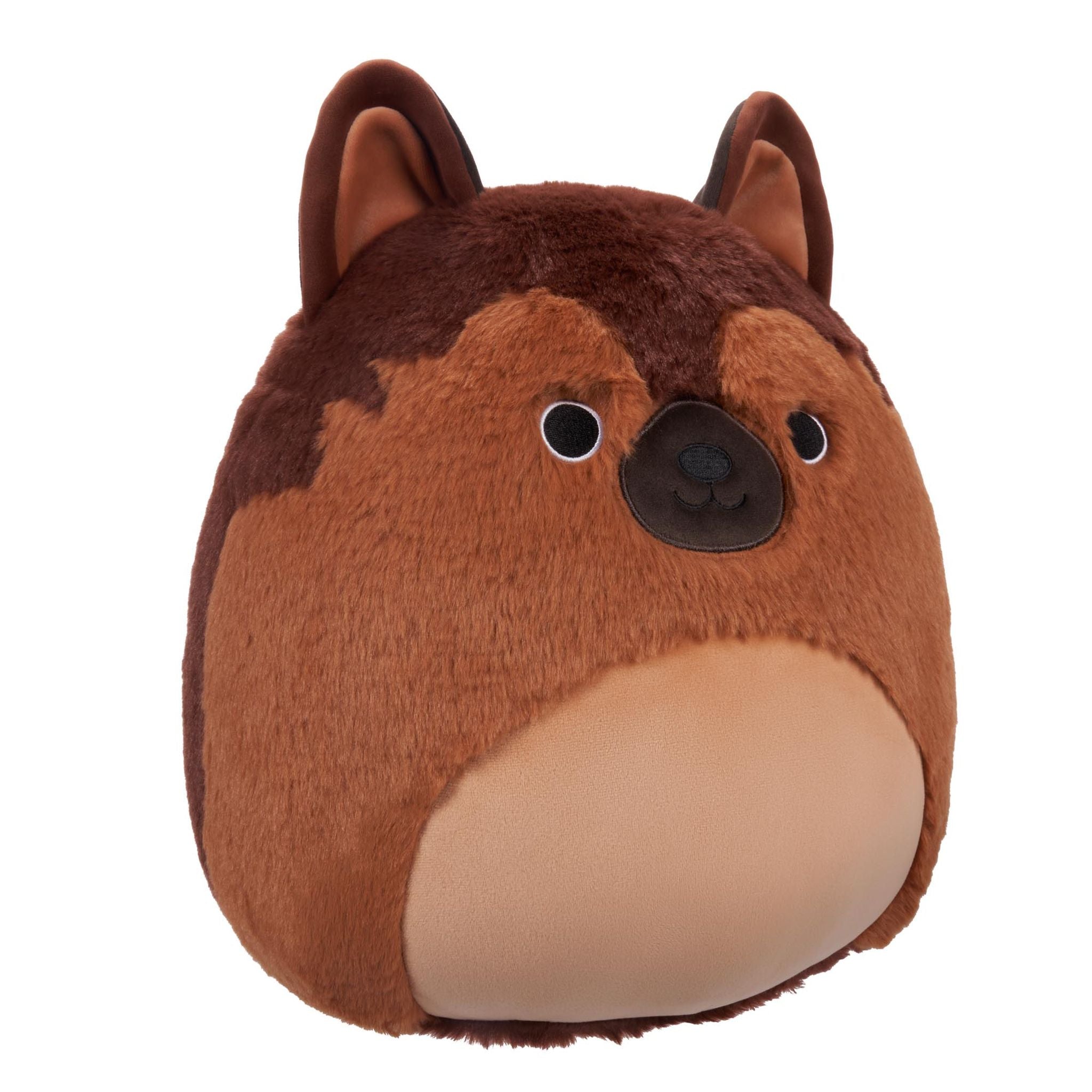 Limited Time! 12-Inch Squishmallows Fuzzamallow Mario The Brown Dog Plush